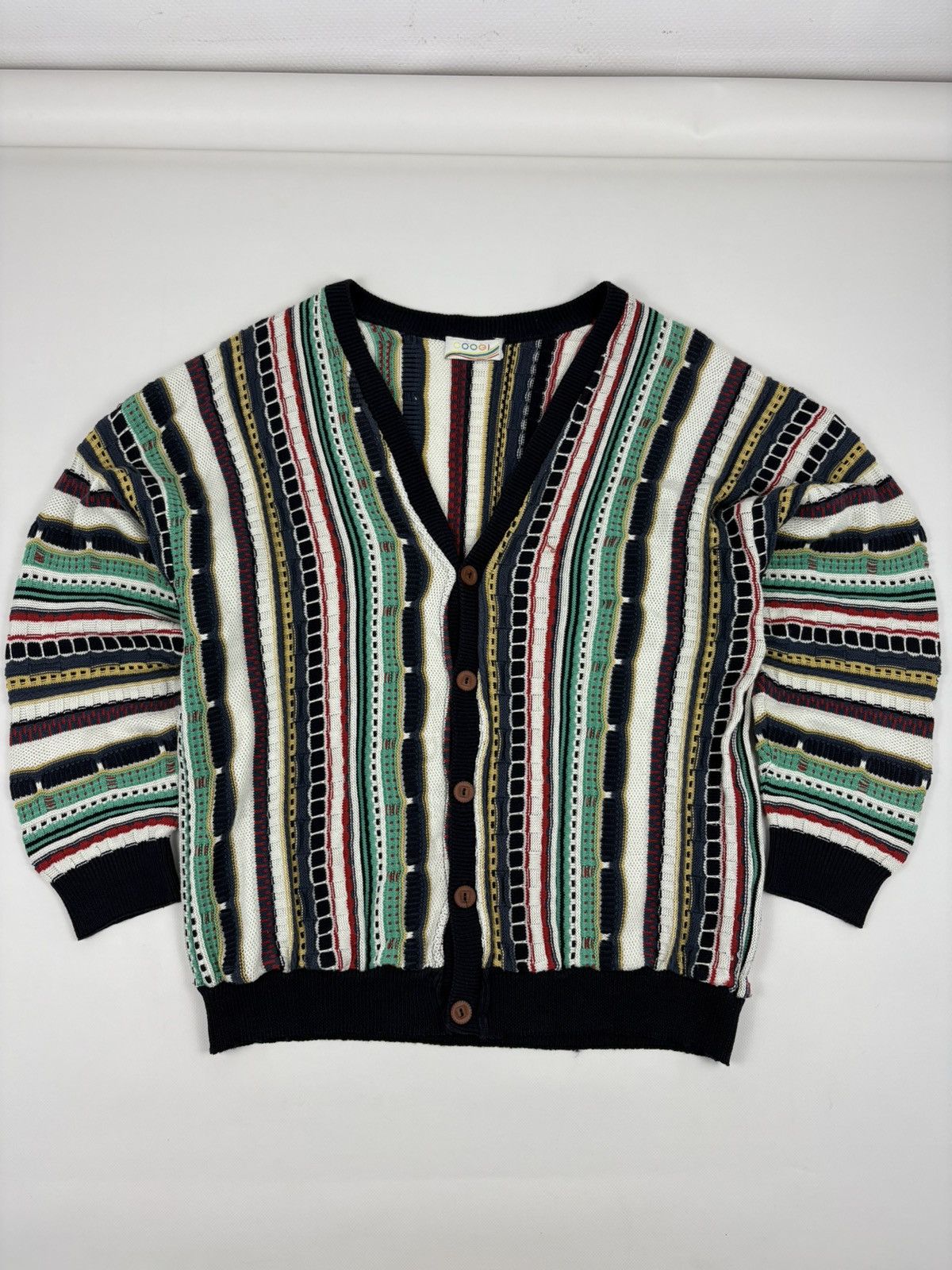 Coogi Rare 80's Archive Hand Knit Cardiagn Biggie Cosby Cable Pullover Jumper Sweater Jacket Size US L / EU 52-54 / 3 - 5 Thumbnail