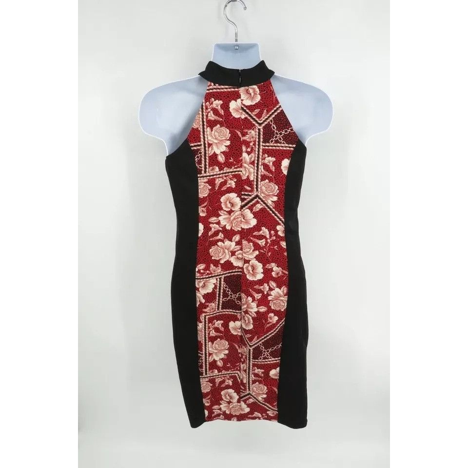 Other Thalia Sodi Womens Floral Patchwork Halter Dress Black/Red S Size S / US 4 / IT 40 - 5 Thumbnail