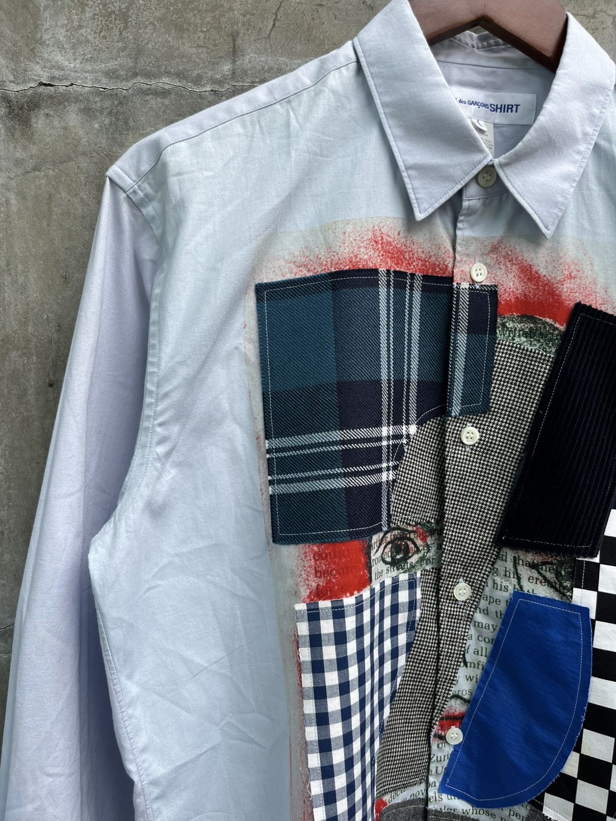 Comme des Garcons SHIRT Face Portrait Patchwork Shirt Size US S / EU 44-46 / 1 - 4 Thumbnail