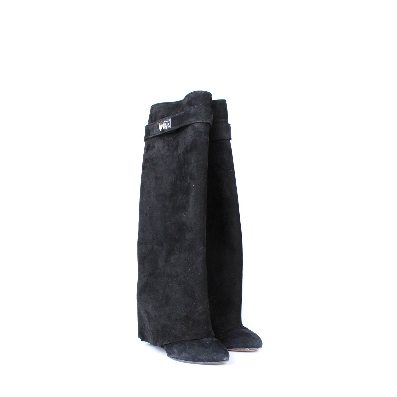 image of Givenchy - Shark Lock Boots (T35) in Black, Women's (Size 4)