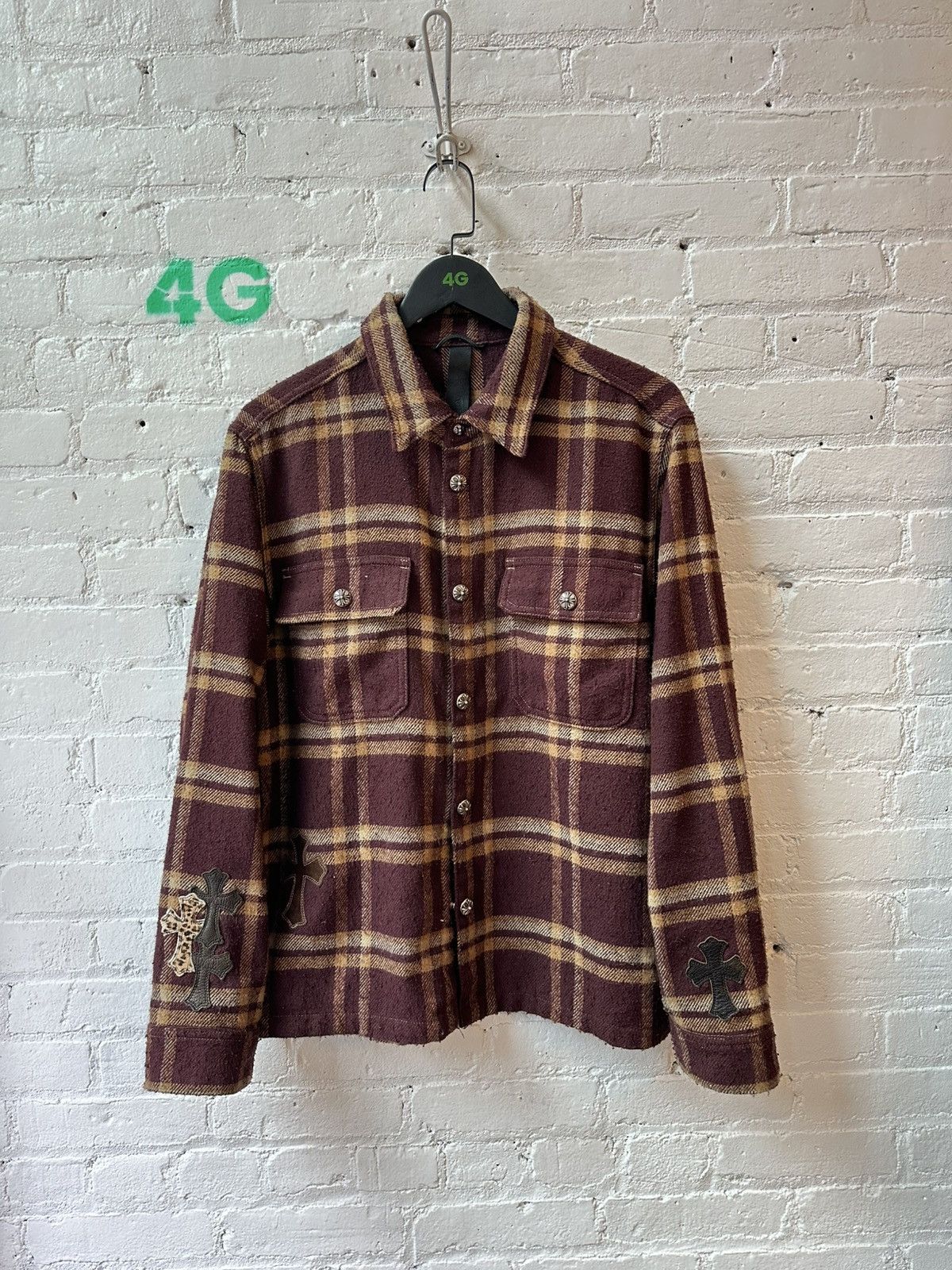 Chrome Hearts CHROME HEARTS PATCHED BUTTON UP 1-1 Size US L / EU 52-54 / 3 - 1 Thumbnail