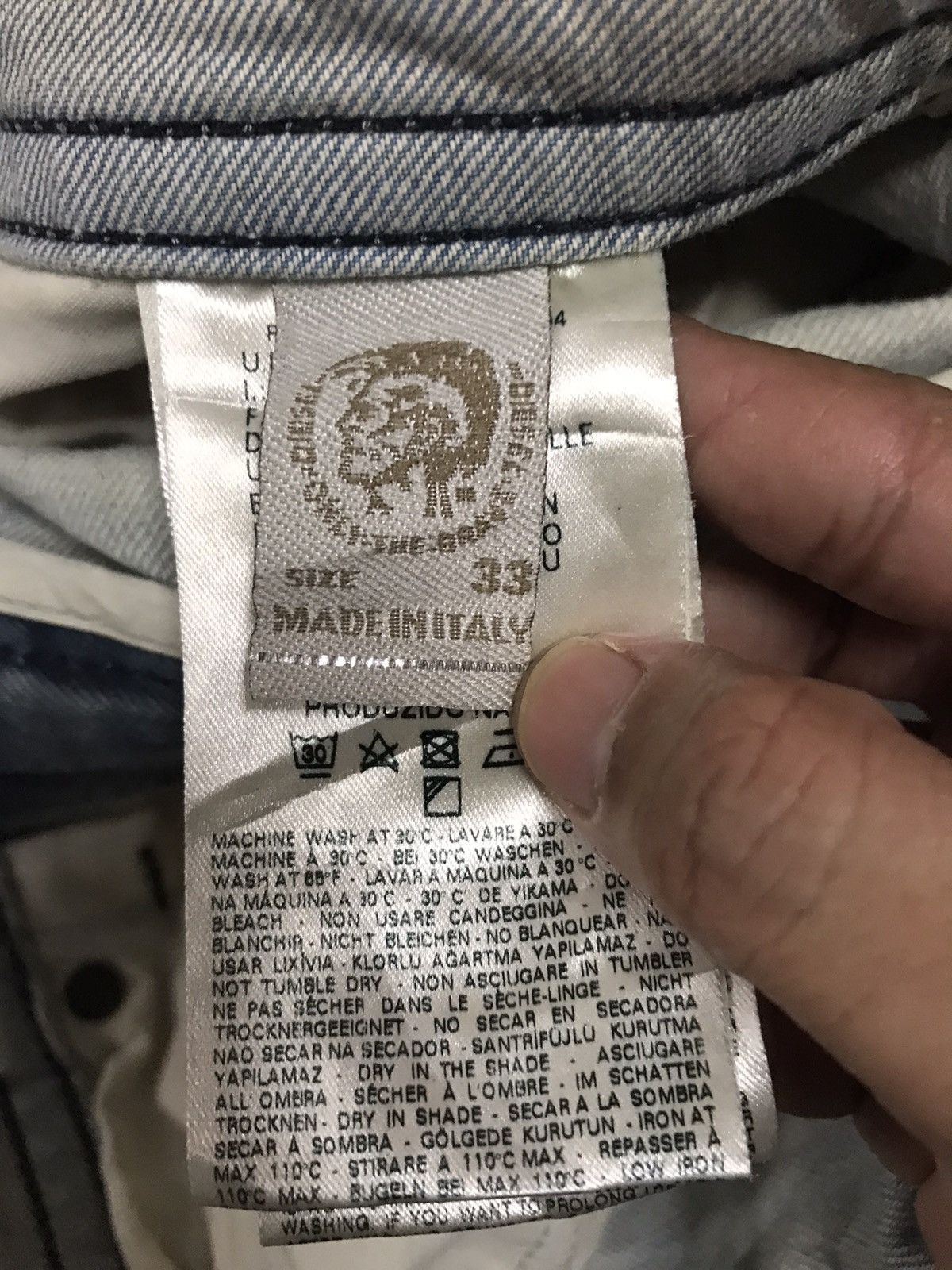 Diesel Diesel Thavar Slim Skinny Denim Jeans Size US 33 - 15 Thumbnail