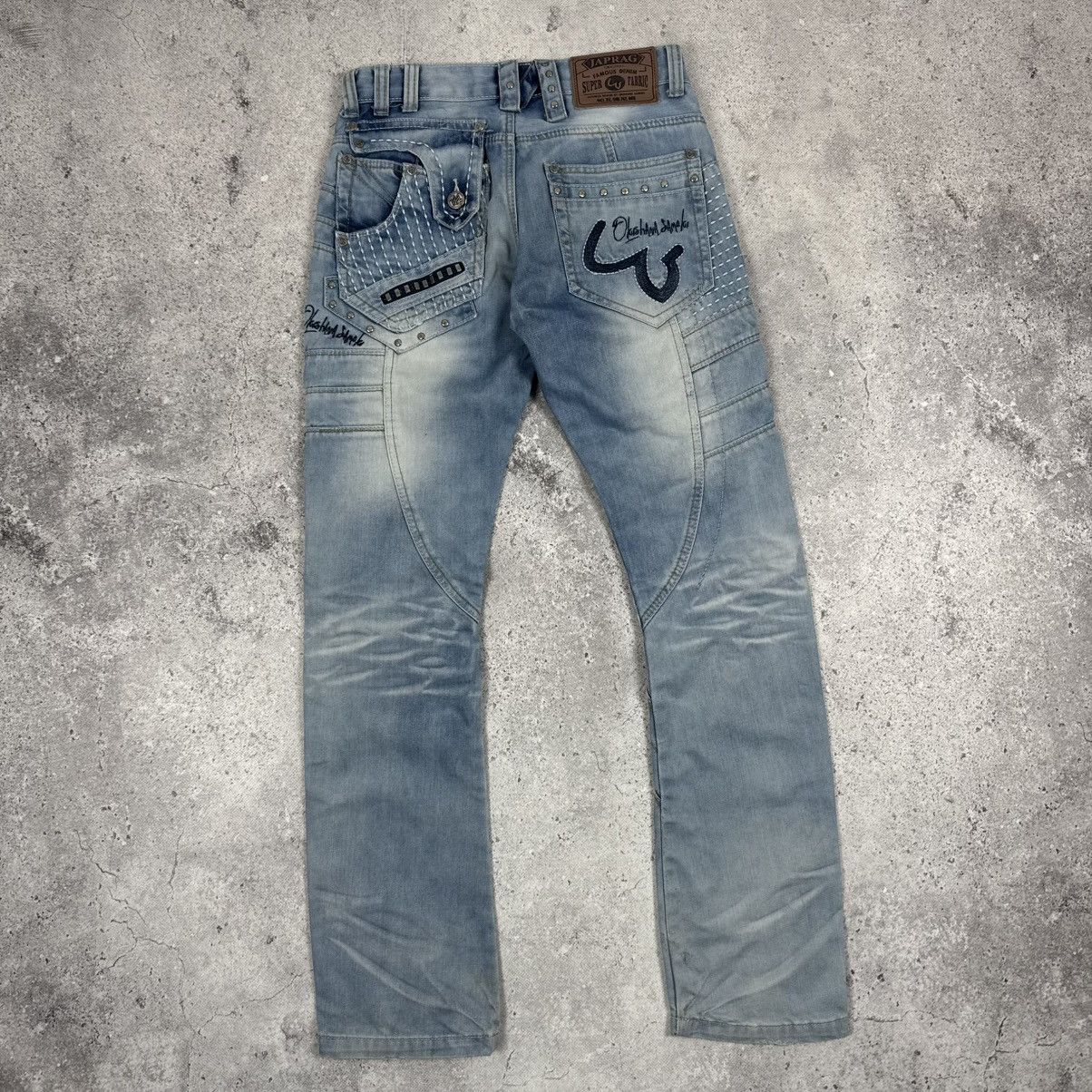Japanese Brand J Rag Straight Patchwork Multipocket Y2K Denim Jeans Size US 29 - 7 Thumbnail