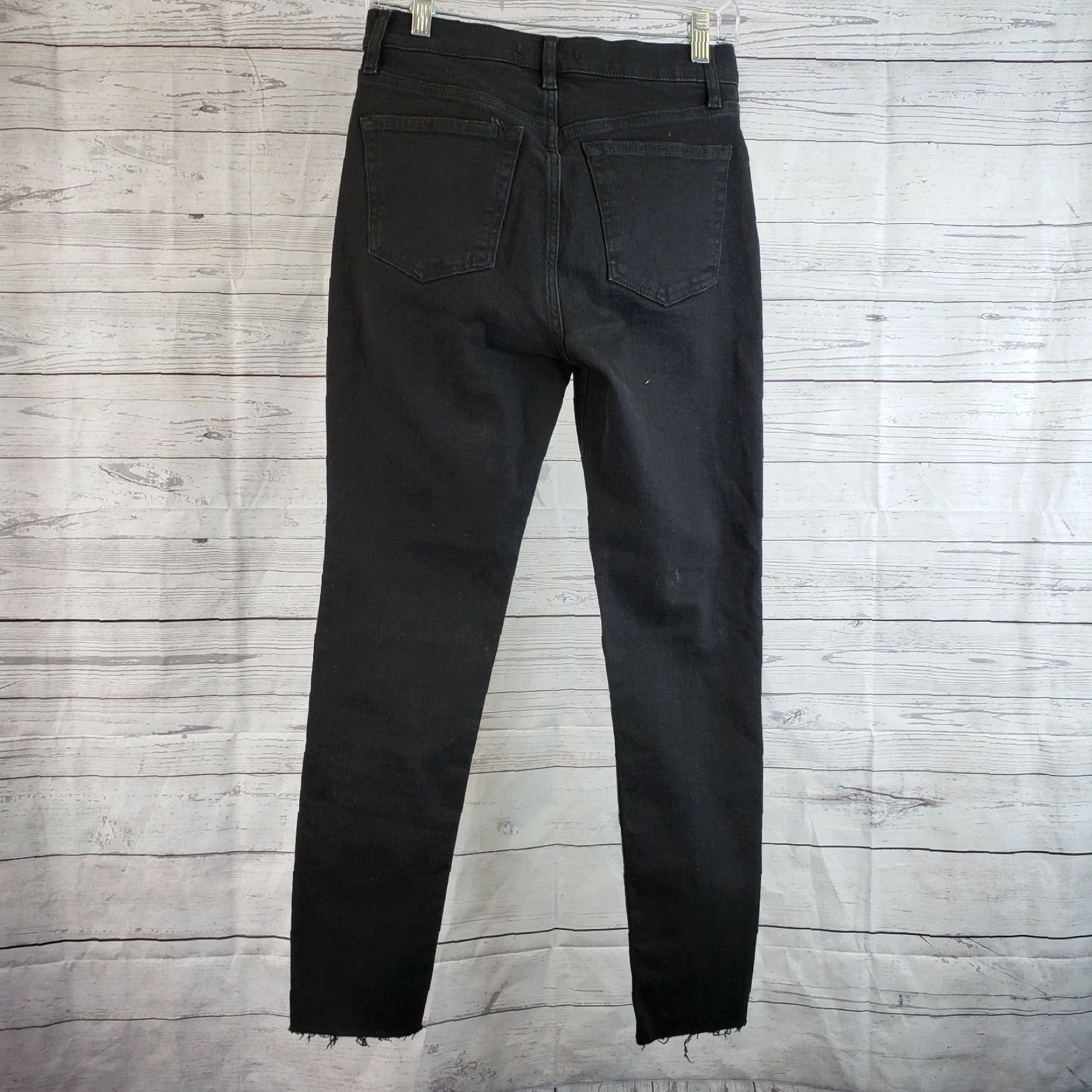 Vintage VINTAGE We The Free Womens Stella High Waist Skinny Jeans Sz 28 Solid Black Button Fly Nike Size 28" / US 6 / IT 42 - 3 Thumbnail