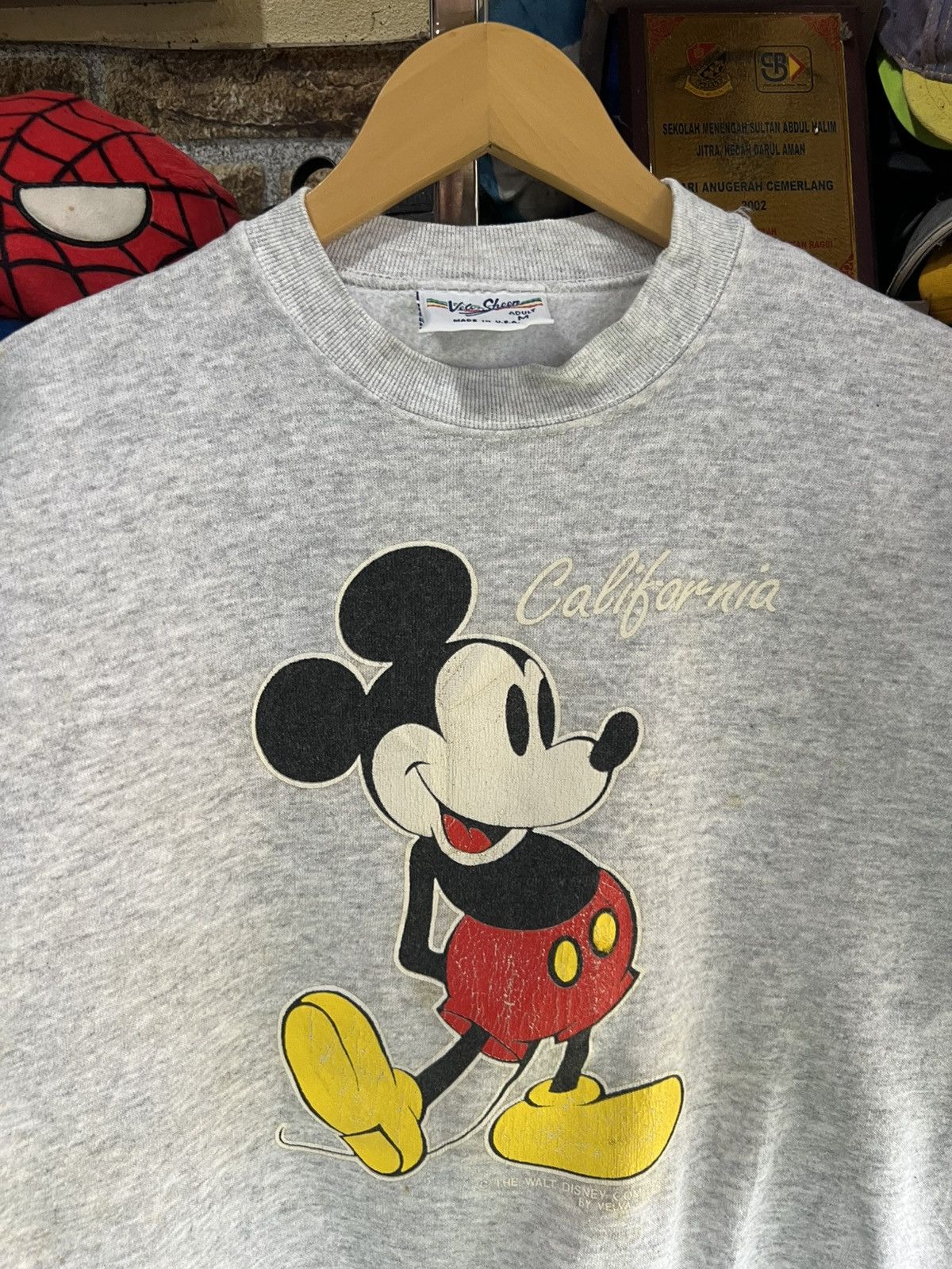 Mickey Mouse 🔥True Vintage Velva Sheen Mickey Mouse Crewneck Sweatshirt Size US M / EU 48-50 / 2 - 3 Thumbnail