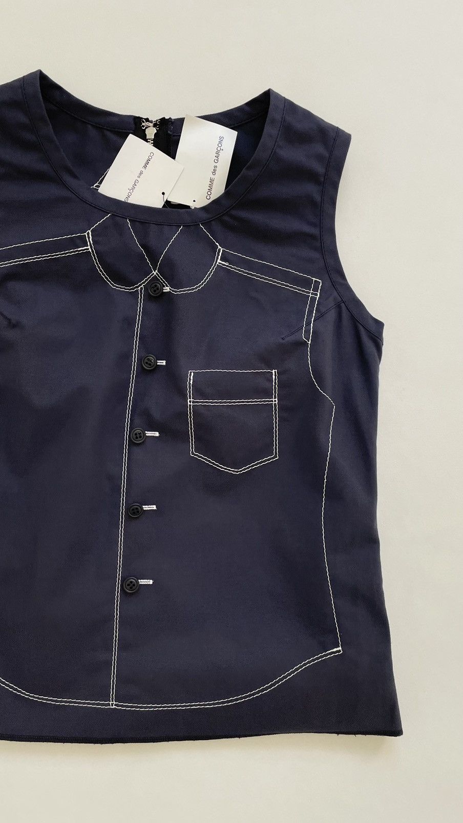 Comme des Garcons S/S 10 ‘Shirt Illusion’ Blouse Top Size S / US 4 / IT 40 - 9 Thumbnail