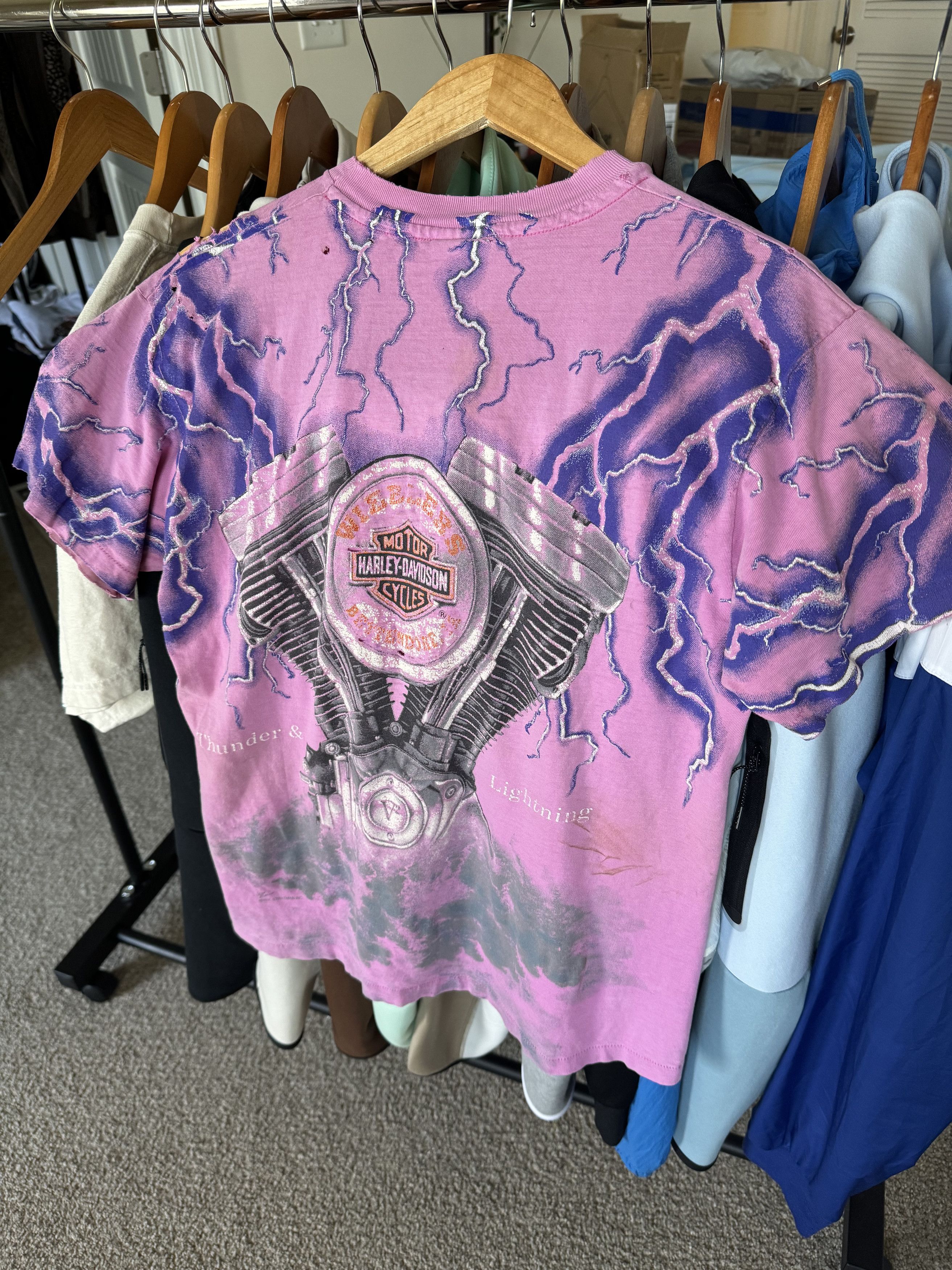 Harley Davidson × Vintage Rare Harley Davidson Thunder & Lightning
