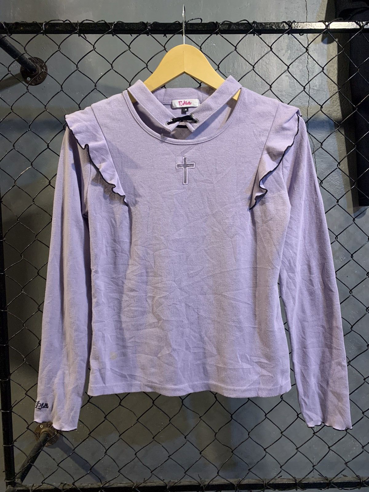 If Six Was Nine × Japanese Brand × Le Grande Bleu (L.G.B.) Pink Latte Cross Center Longsleeve Size M / US 6-8 / IT 42-44 - 2 Thumbnail