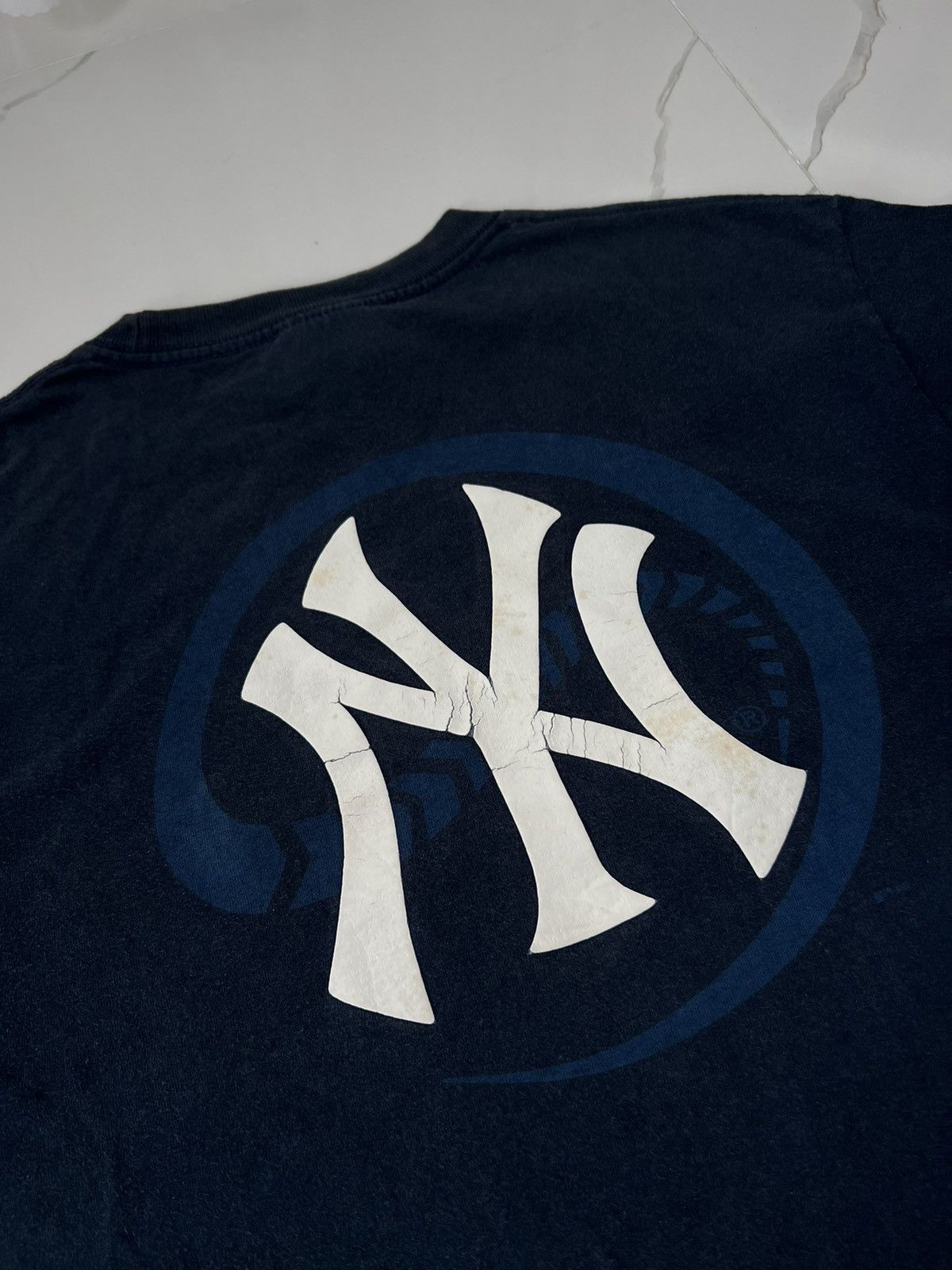 New York Yankees × Nike × Vintage 90’s RARE NIKE NY YANKEES BASEBALL Y2K BIG LOGO TEE Size US S / EU 44-46 / 1 - 4 Thumbnail