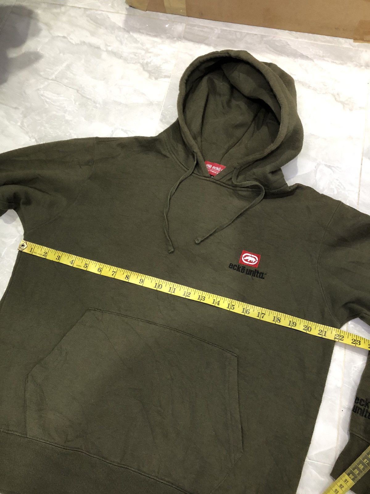 Ecko Unltd. Ecko Unltd Olive Hoodie – LL (Fits Like L / Boxy M) Size US M / EU 48-50 / 2 - 13 Thumbnail