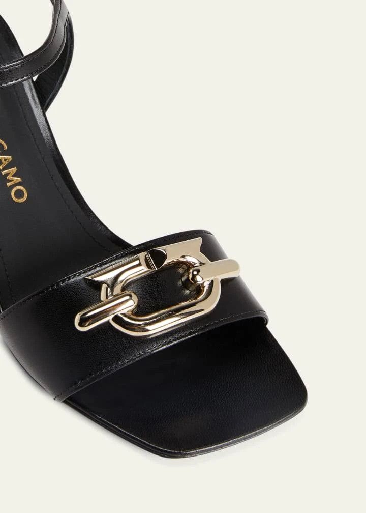 o1s1rm0724 Priscilla Leather Sandals in Black