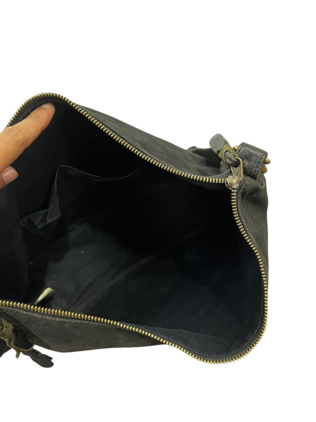 Genuine Leather Leather Cotton Duck Ship Jet Blue Japan Messenger Bag 1🟩8 Size ONE SIZE - 19 Thumbnail