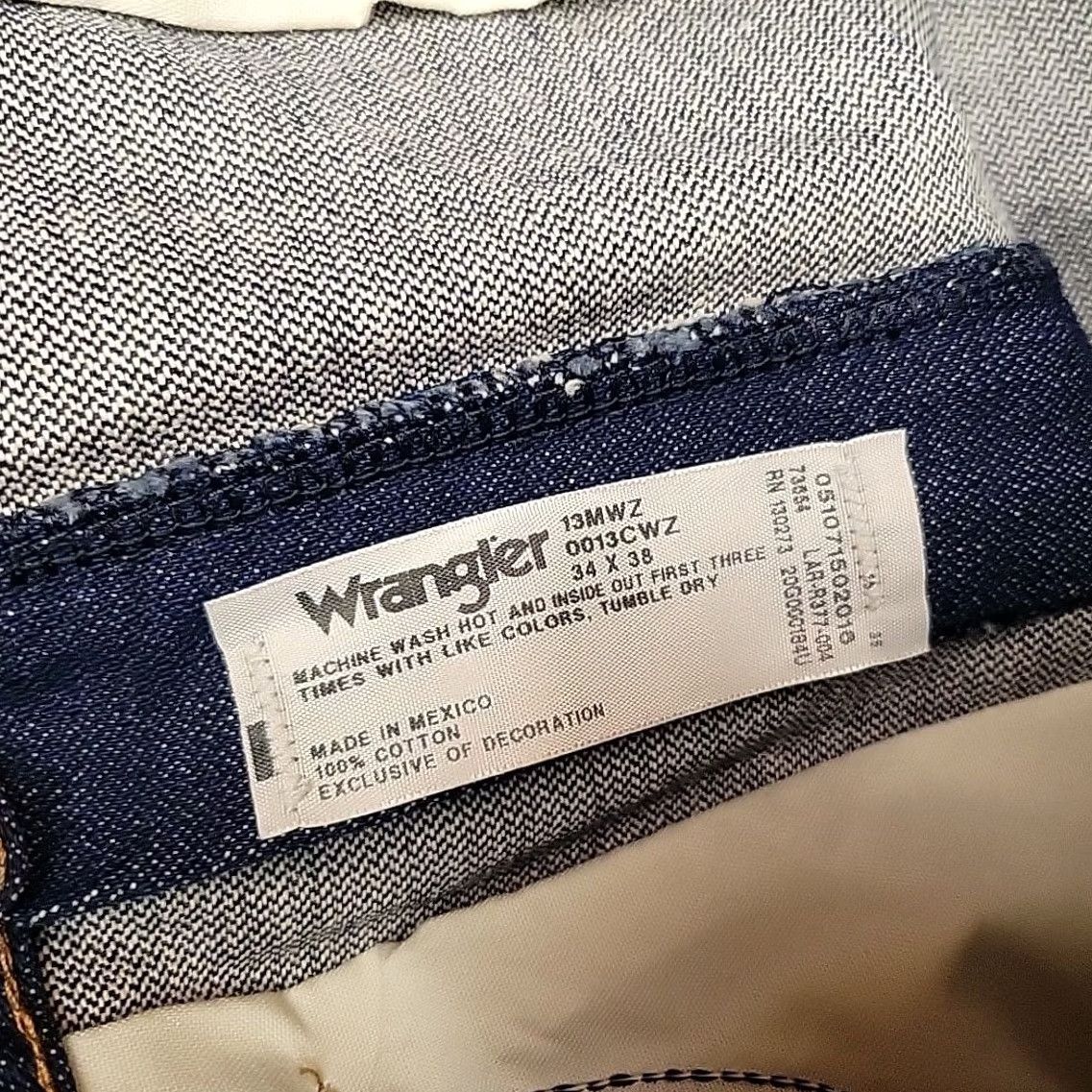 Wrangler Wrangler Jeans Men 34x38 Blue Denim Cowboy Cut Original Fit Western Rodeo 13MWZ Size US 34 / EU 50 - 4 Thumbnail