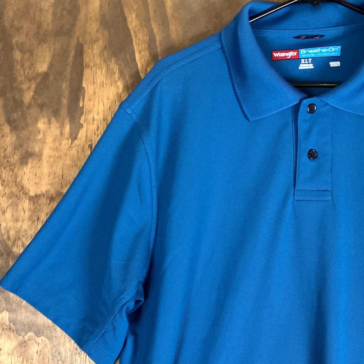 Wrangler Wrangler Mens Shirt Blue Polo Breathe On Wicking Tech Short Sleeve XLT Shirt Mens Blue Polo Breathe On Wicking Tech Short Sleeve XLT Size US XL / EU 56 / 4 - 4 Thumbnail