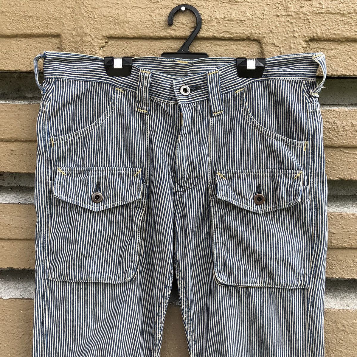 Japanese Brand Vintage TROUSERS MEN’S Striped Hikory Bush Pants Size US 32 / EU 48 - 2 Thumbnail
