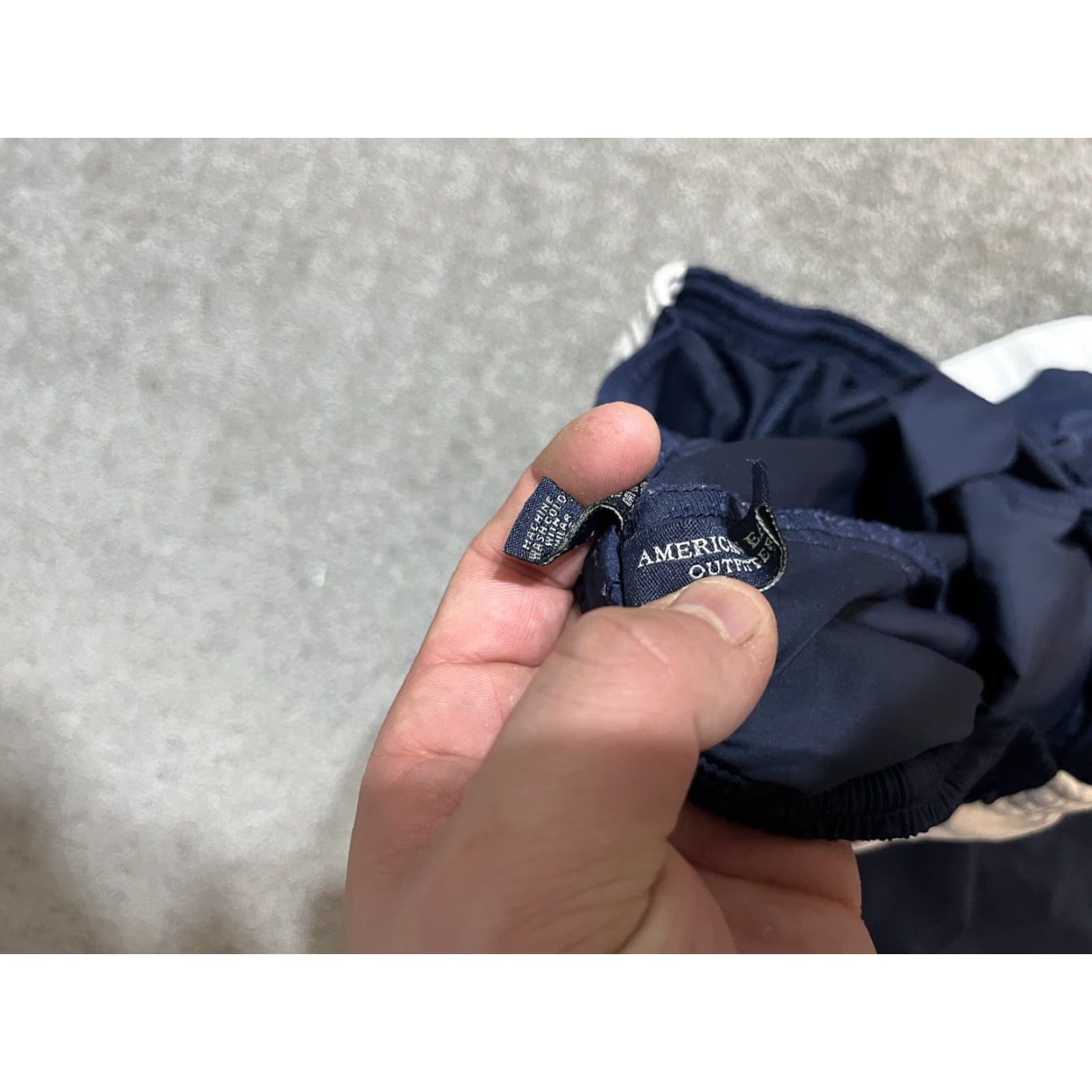 American Eagle Outfitters American Eagle Outfitters Womens Windbreaker Capri Cropped Pants XL Navy Blue Geometric Pattern Logo Pockets Casual Workwear Size 40" / US 18 - 5 Thumbnail