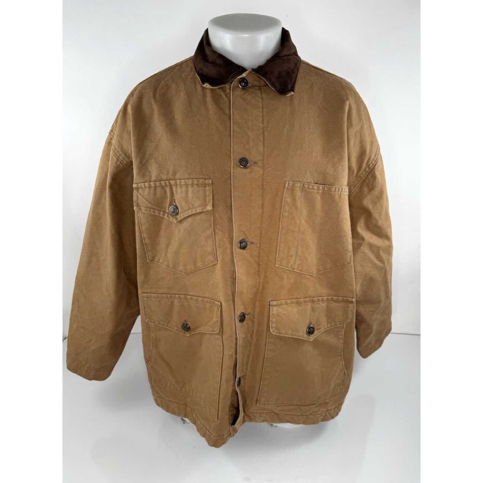 Vintage Schaefer Outfitter Short Canvas Western Jacket 2XL Brown Lined Hunting Mens Jacket Size US 39 - 2 Thumbnail