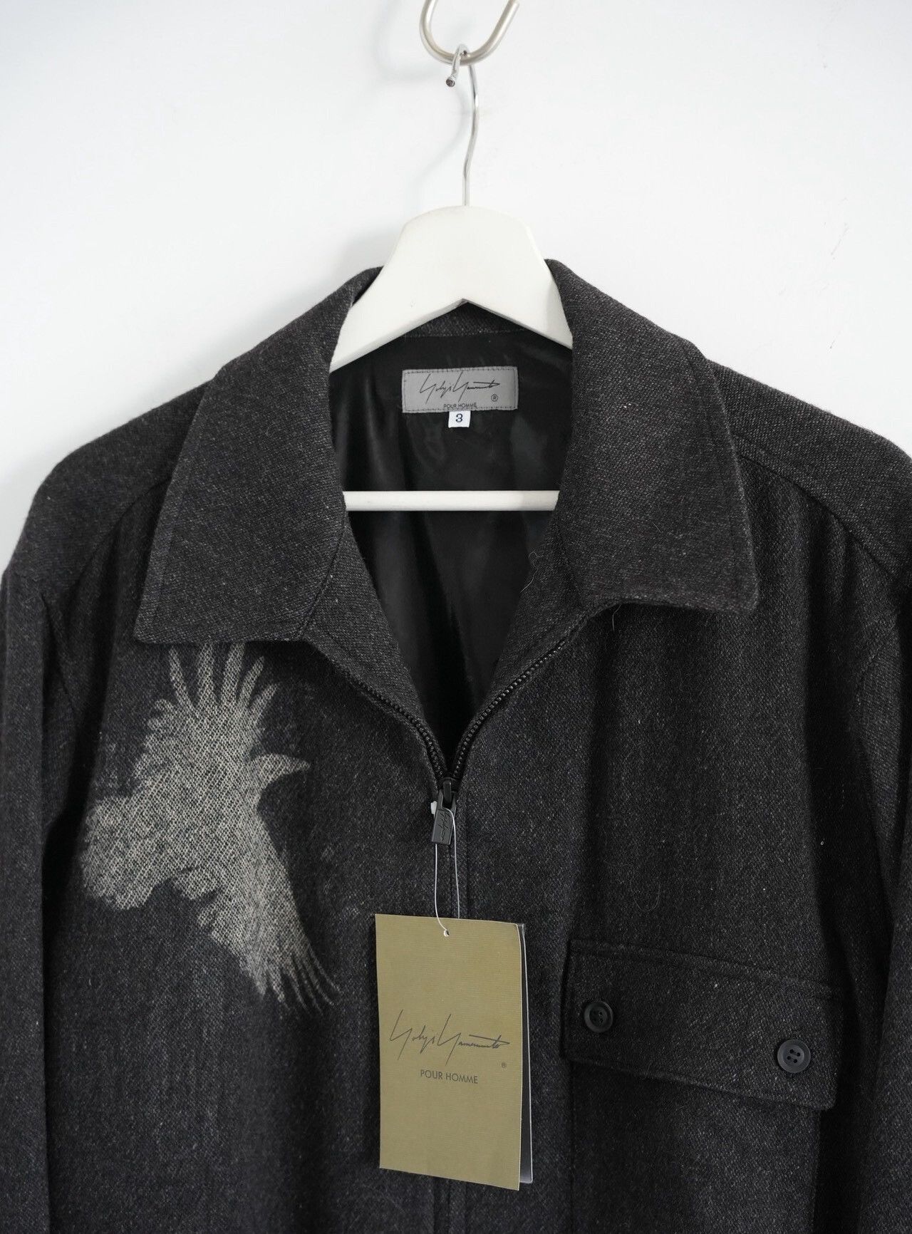 Yohji Yamamoto Yohji Yamamoto 26SS Crow Zip-Up Shirt Jacket Size US L / EU 52-54 / 3 - 3 Thumbnail