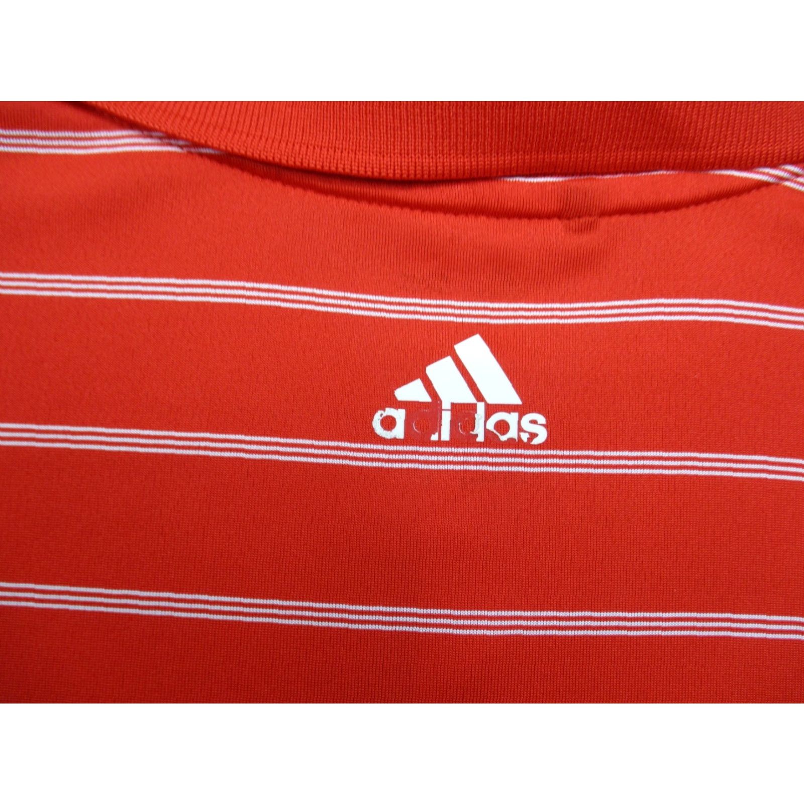 Adidas ADIDAS Polo Golf Shirt L Red White Stripe Pure Motion Cool Max Men's Polo Shirt Size US L / EU 52-54 / 3 - 3 Thumbnail