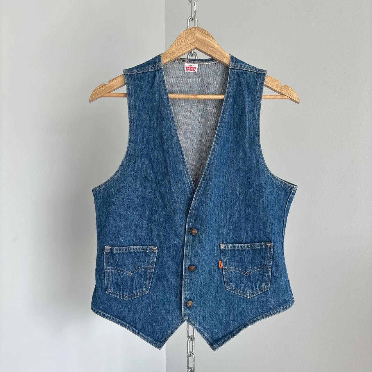 Levi's Vintage Clothing True Vintage 70s Denim Levi’s Vest Western Orange Tab Medium Size M / US 6-8 / IT 42-44 - 1 Thumbnail
