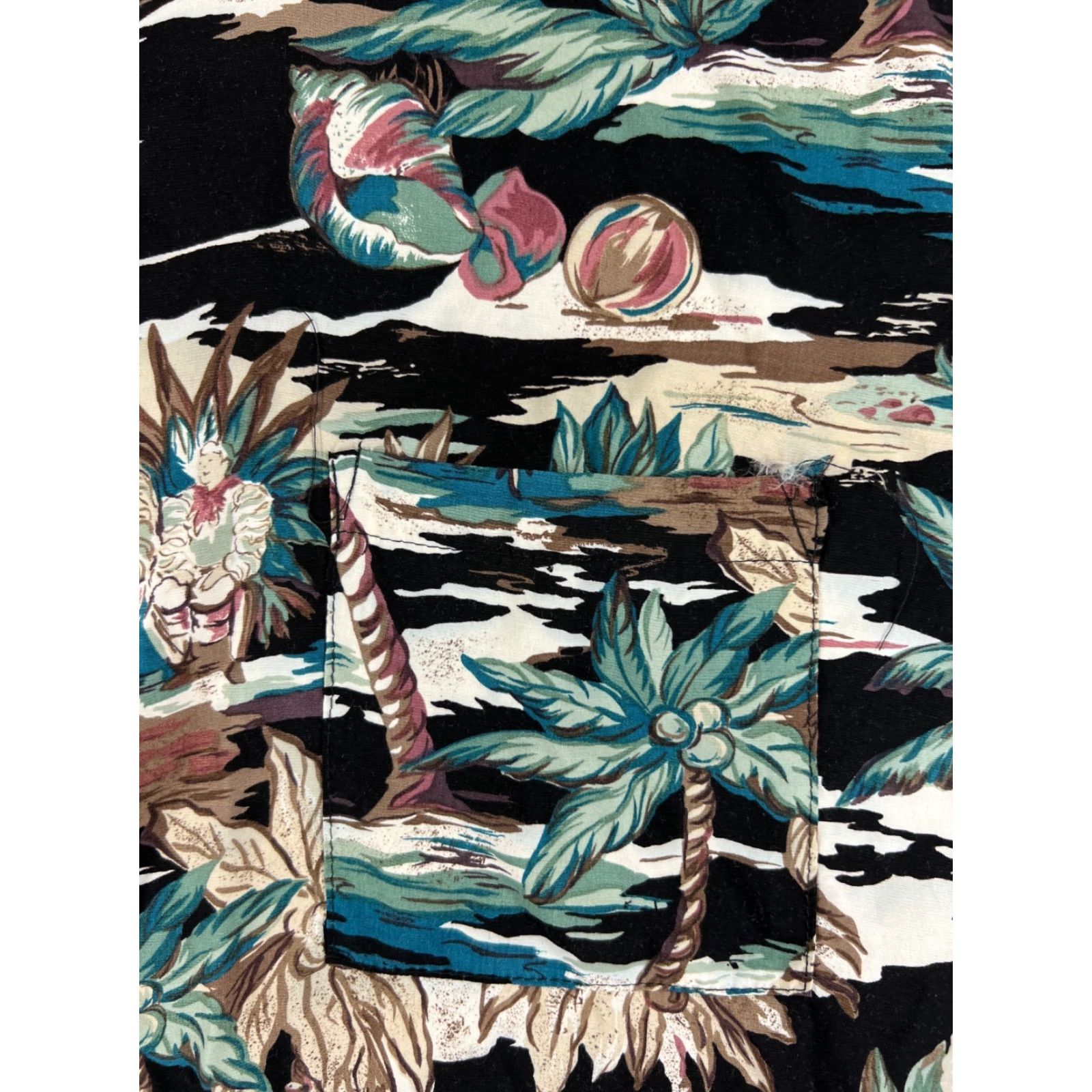 Vintage VINTAGE Zevo Shirt Men L Green Floral Button-Up Hawaiian Aloha Beach Vacation Cotton Short Sleeve Button 2XL XXL Relaxed Mens Size US L / EU 52-54 / 3 - 6 Thumbnail