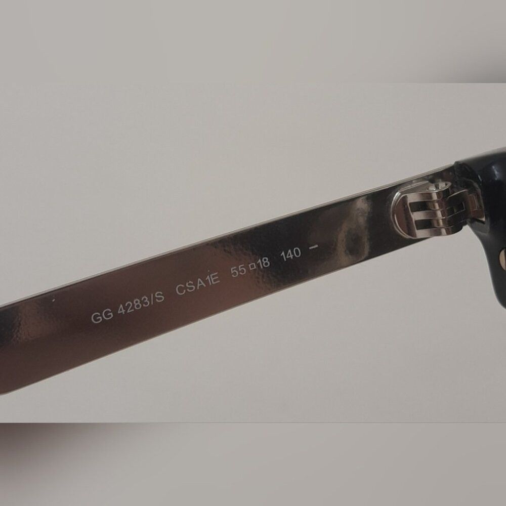 Gucci Gucci Womens Sunglasses Damascato Cat Eye Blck Gold Filigra Size ONE SIZE - 2 Thumbnail