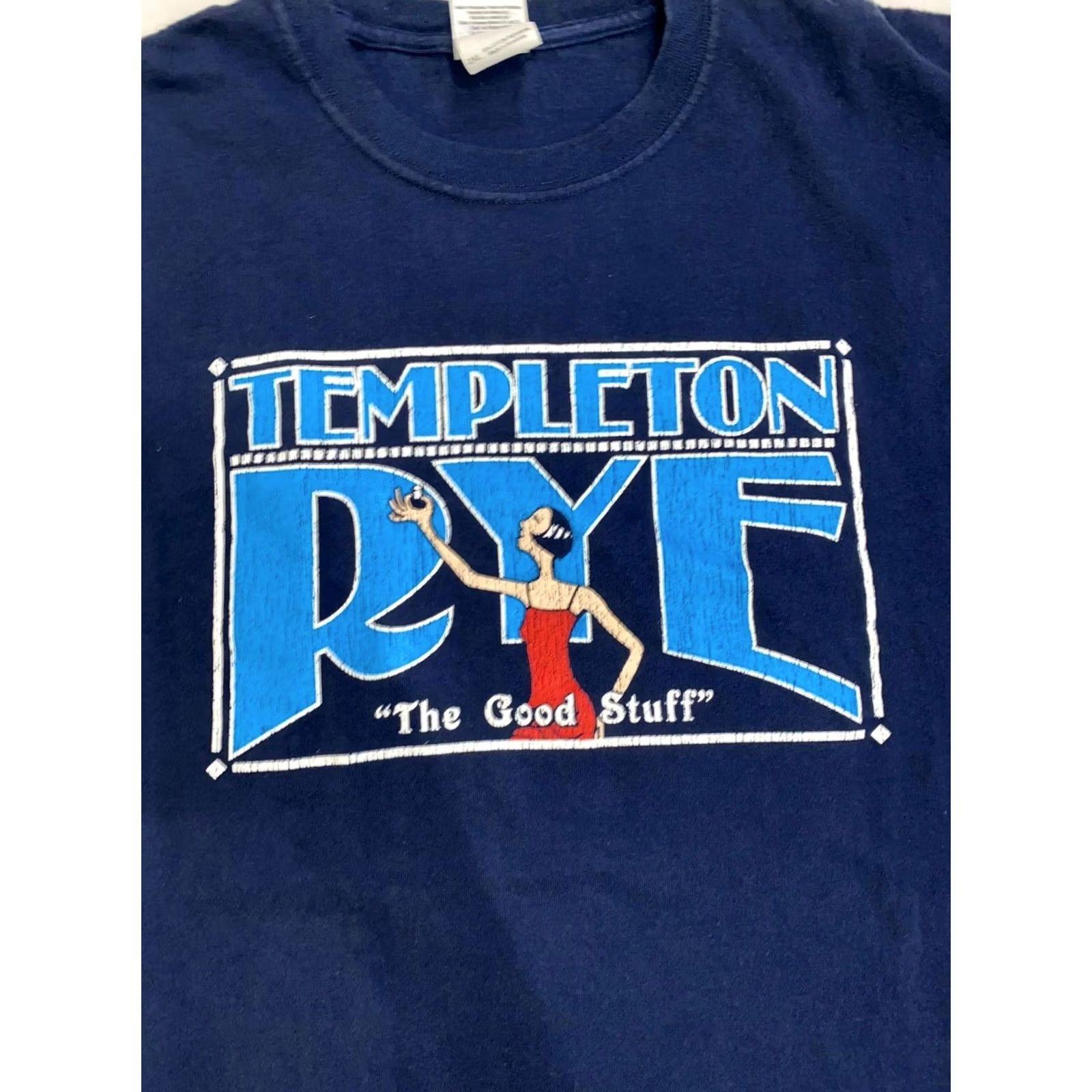 Gildan VINTAGE Men’s Templeton Rye Shirt Gildan Short Sleeve 2XL Navy Blue Cotton Button-Up Mens Good Size US XXL / EU 58 / 5 - 3 Thumbnail