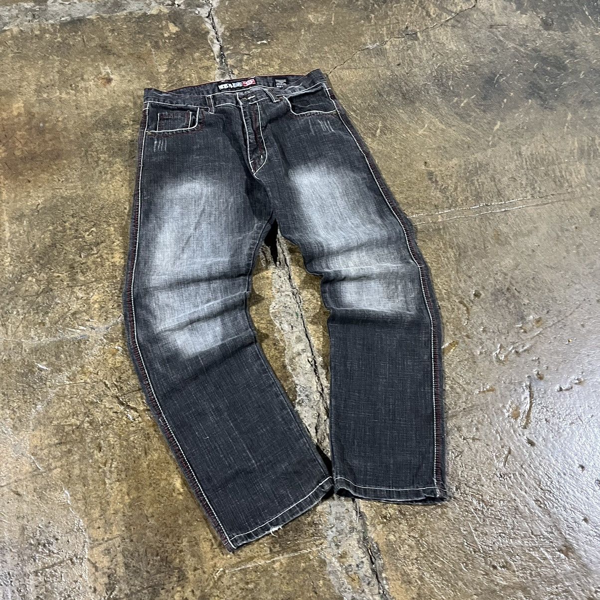 Affliction × JNCO × Vintage Crazy Vintage Y2K Baggy Jeans Embroidered Skater JNCO Style Size US 36 / EU 52 - 6 Thumbnail