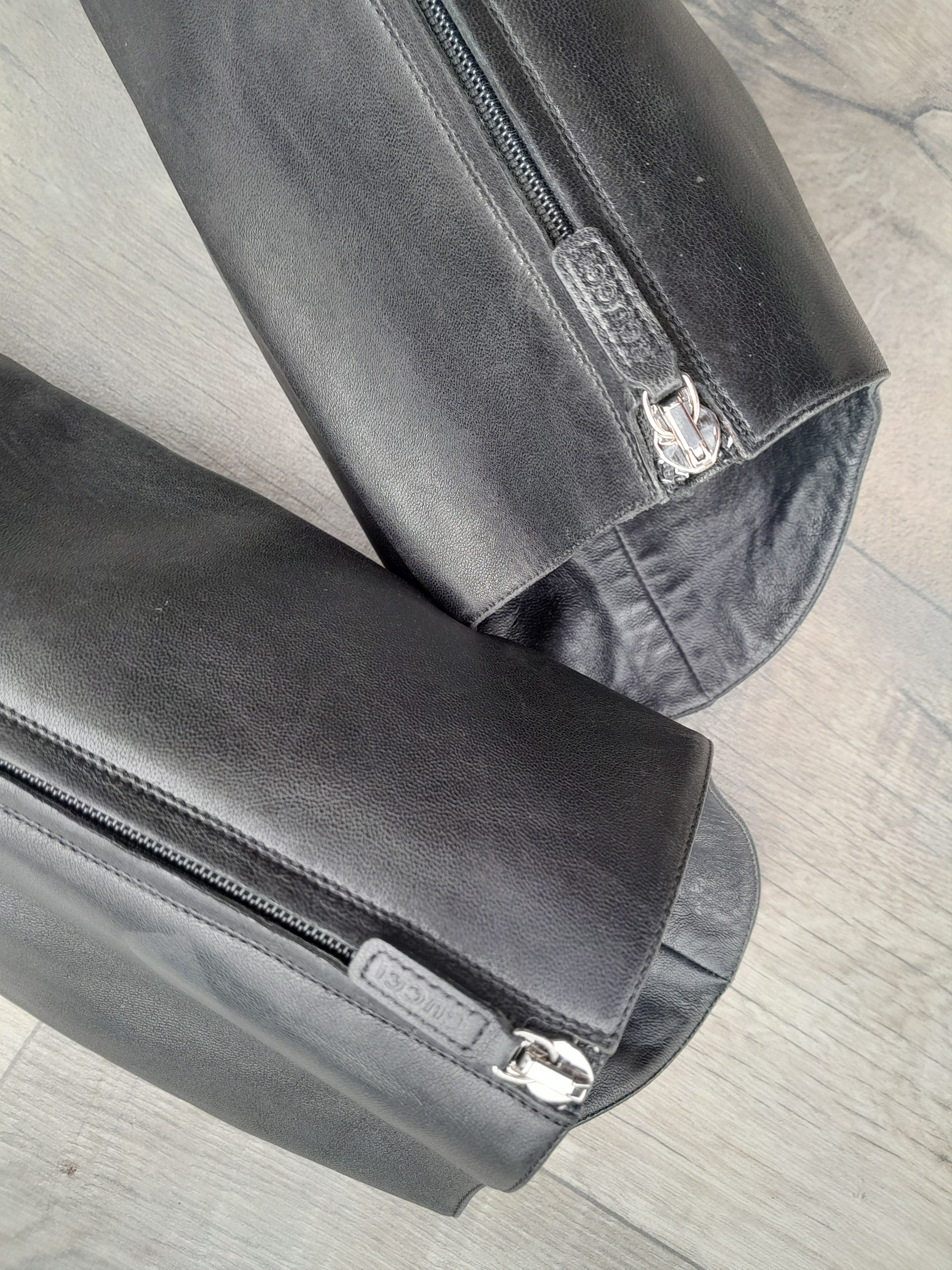 Gucci Gucci Black Leather Stretch Knee High Boots Size US 10 / IT 40 - 4 Thumbnail
