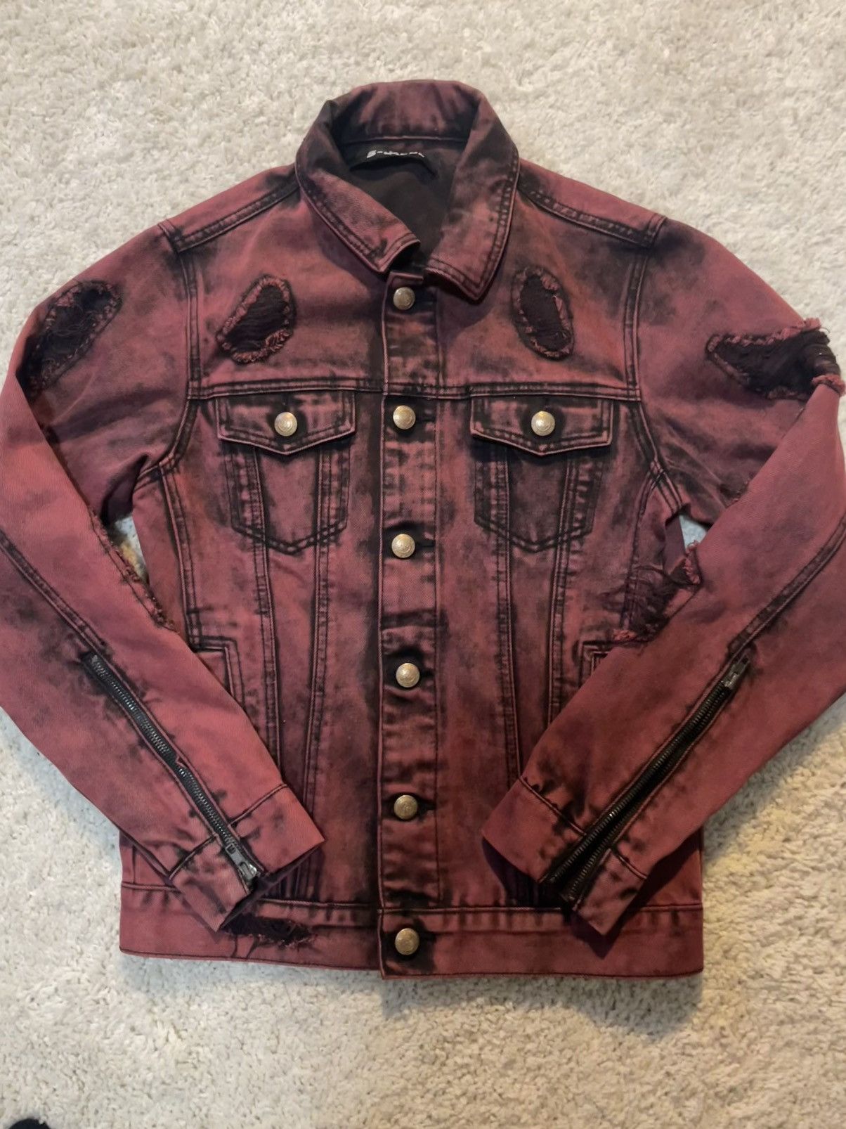 Japanese Brand × Vintage Acid Wash Denim Jacket Size US S / EU 44-46 / 1 - 1 Thumbnail