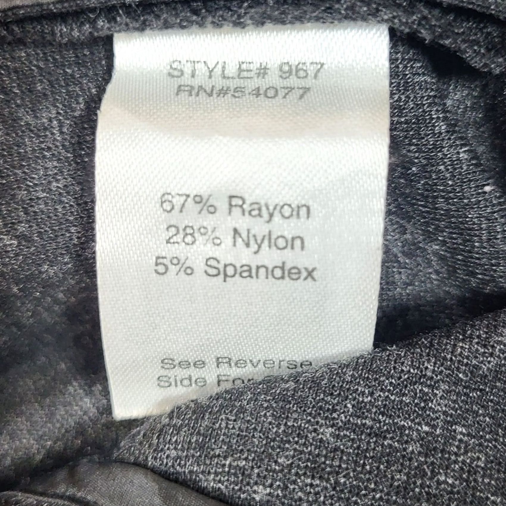 Vintage Cabi Womens Pants Slim Fit Charcoal Gray Side Zip Rayon Nylon Dress Pants 4 Trousers Women Slimming Front Zip Hem Inseam 28.5” Regular Size 4 Size 27" / US 4 / IT 40 - 5 Thumbnail