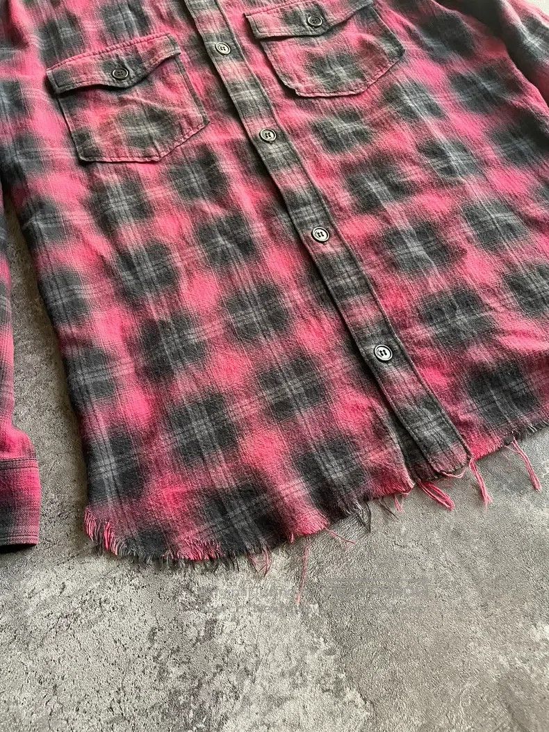 Saint Laurent Paris Saint Laurent Paris Black and Red Plaid Fringe Shirt Size US S / EU 44-46 / 1 - 3 Thumbnail