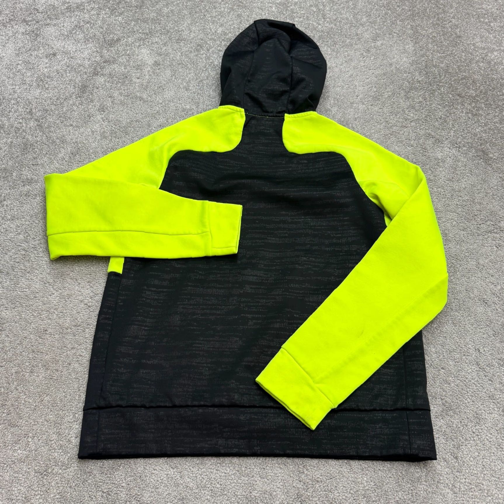 Nike Nike Pro Training Thermal-Fit Pullover Hoodie Mens Medium Black Neon Multicolor Nike Therma-Fit Sports Outdoor Sweatshirt Hooded Long Sleeve Size US M / EU 48-50 / 2 - 2 Thumbnail