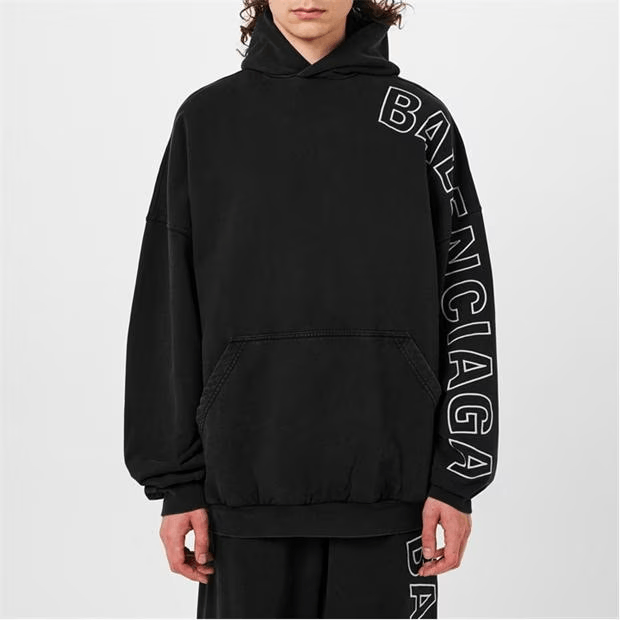 Balenciaga Sleeve Logo Hoodie Size US M / EU 48-50 / 2 - 5 Thumbnail