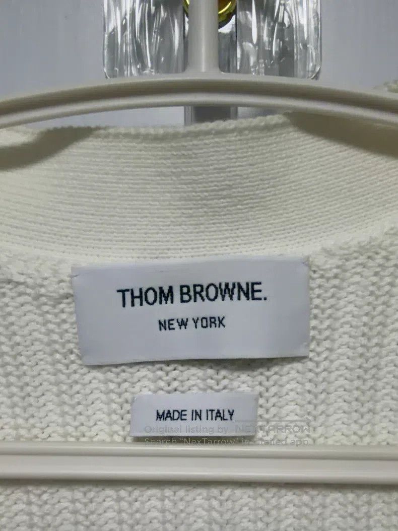 Thom Browne Thom Browne White Knit Cardigan Size US XS / EU 42 / 0 - 2 Thumbnail