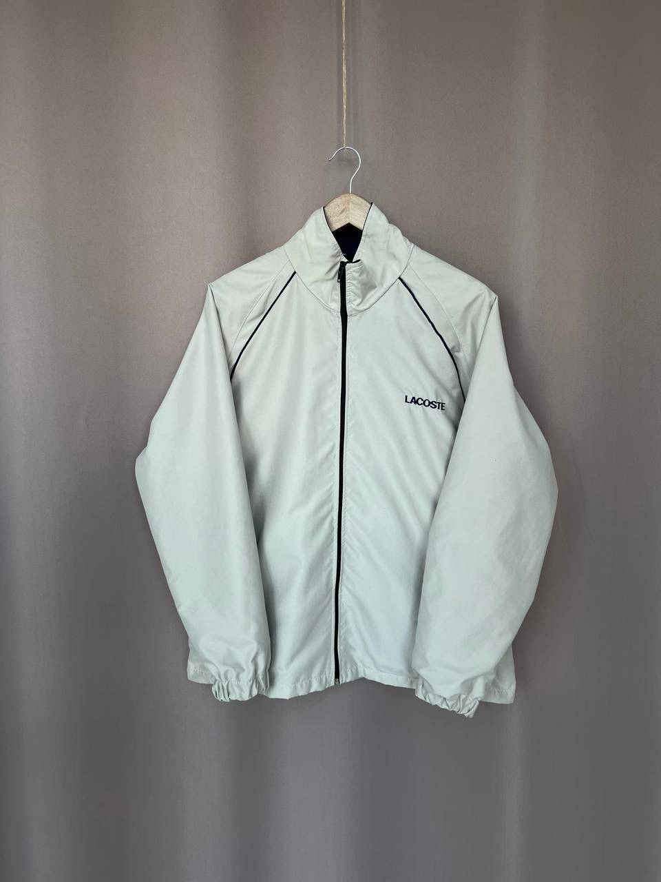 Lacoste Sport Vintage Biege Jacket Mens Size M/L Full Zip