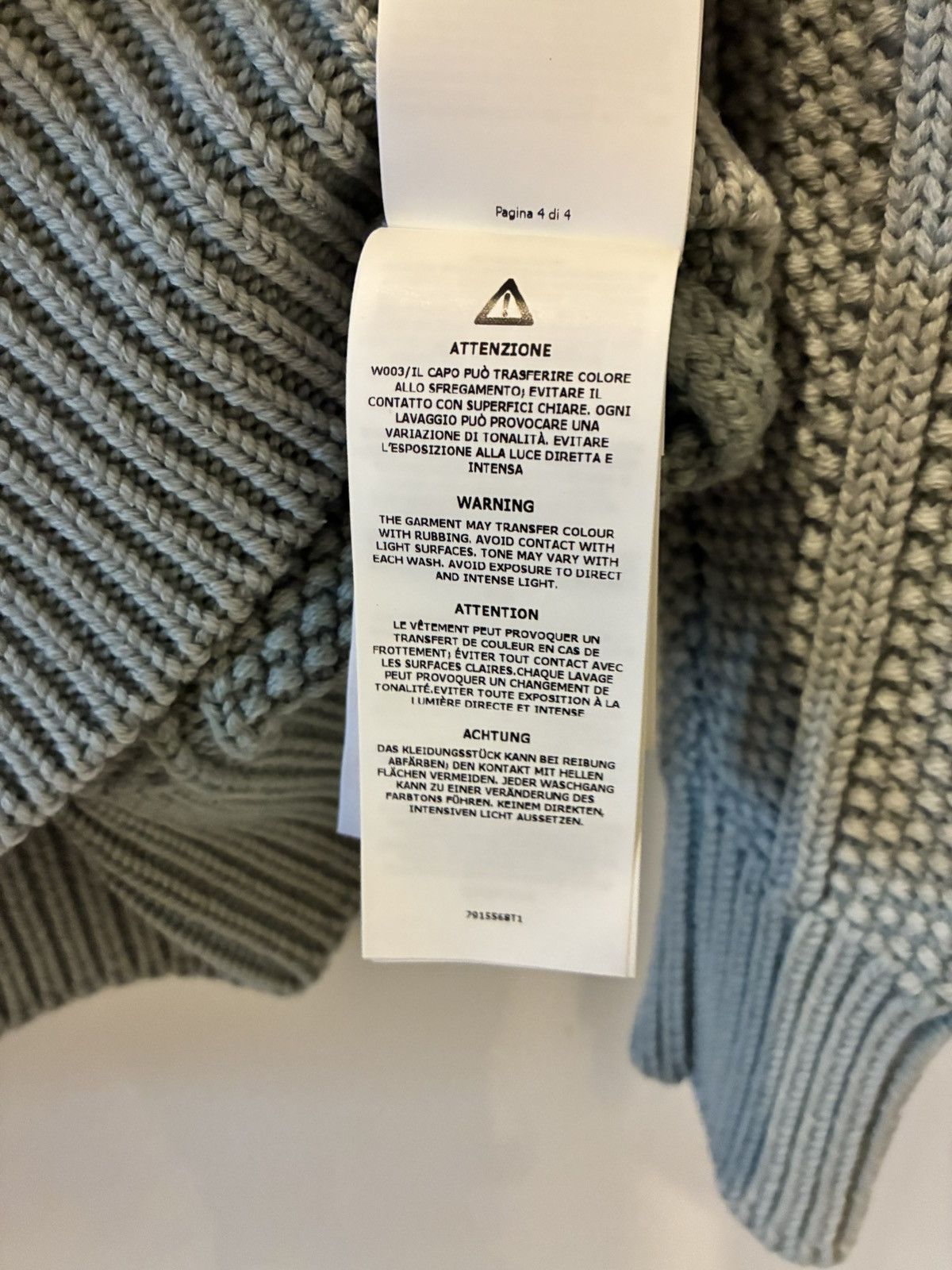 Stone Island Stone Island Knitwear 100% Pure Wool ’DUST' Treatment 100% Size US M / EU 48-50 / 2 - 13 Thumbnail