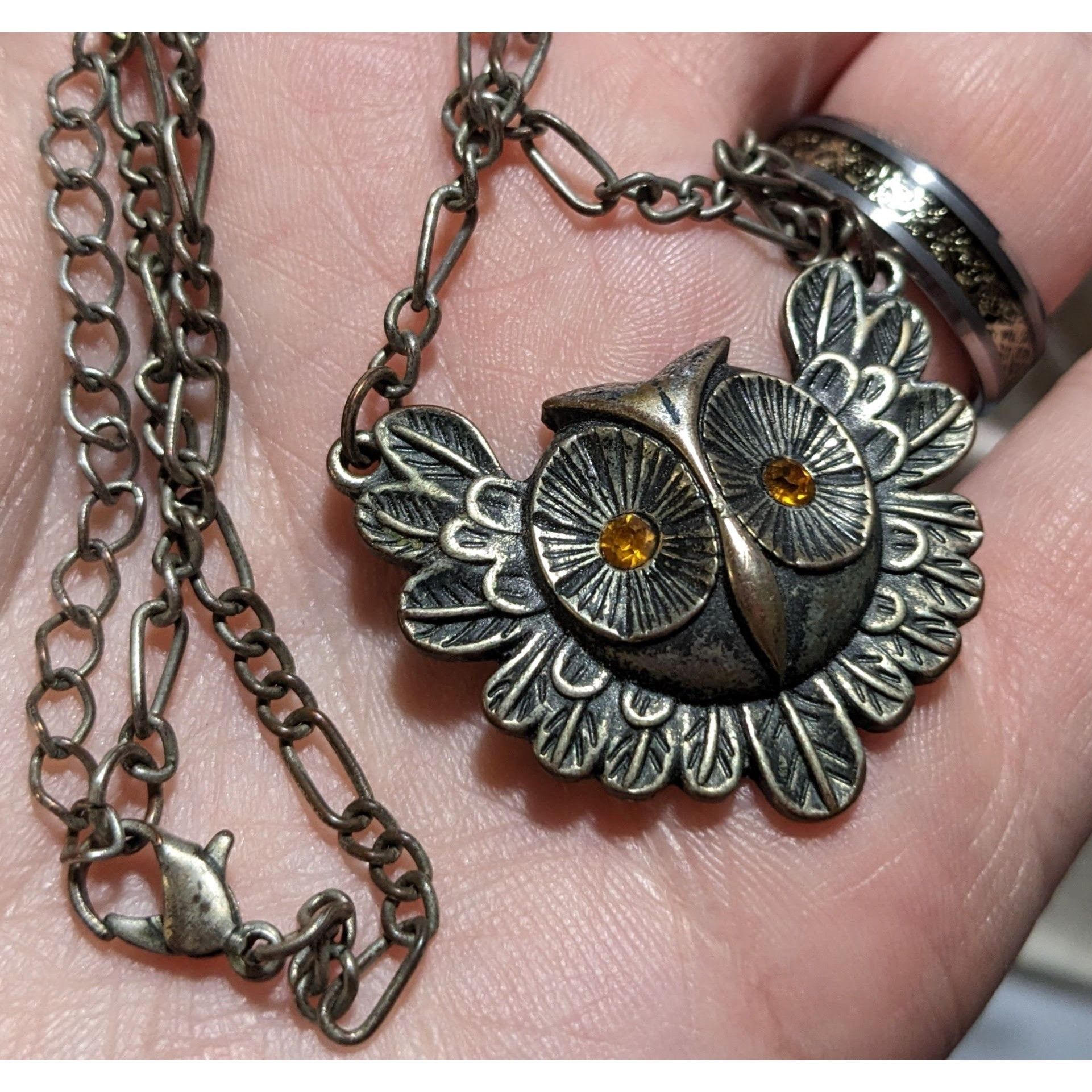 Other Steampunk Golden Eye Owl Necklace Size ONE SIZE - 11 Thumbnail