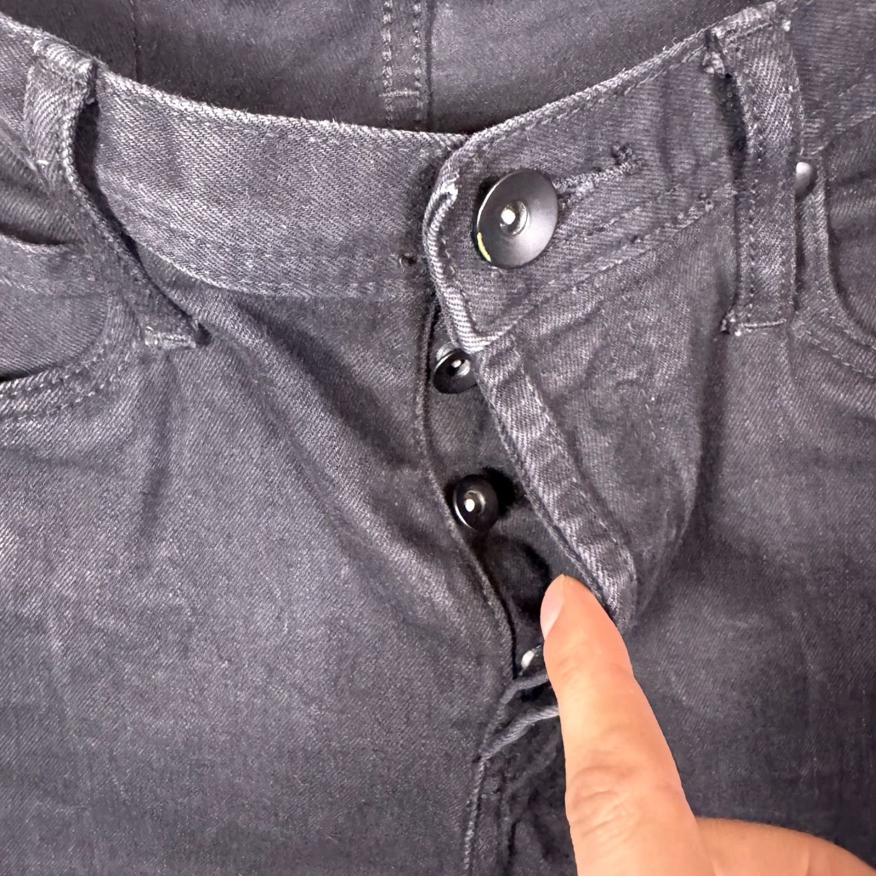 The Unbranded Brand Unbranded Jeans Mens 30x32 Raw Selvedge Skinny 11oz Stretch UB144 - Denim Regular 5-Pocket Black Cotton jeans Mens UB144 Size US 30 / EU 46 - 5 Thumbnail