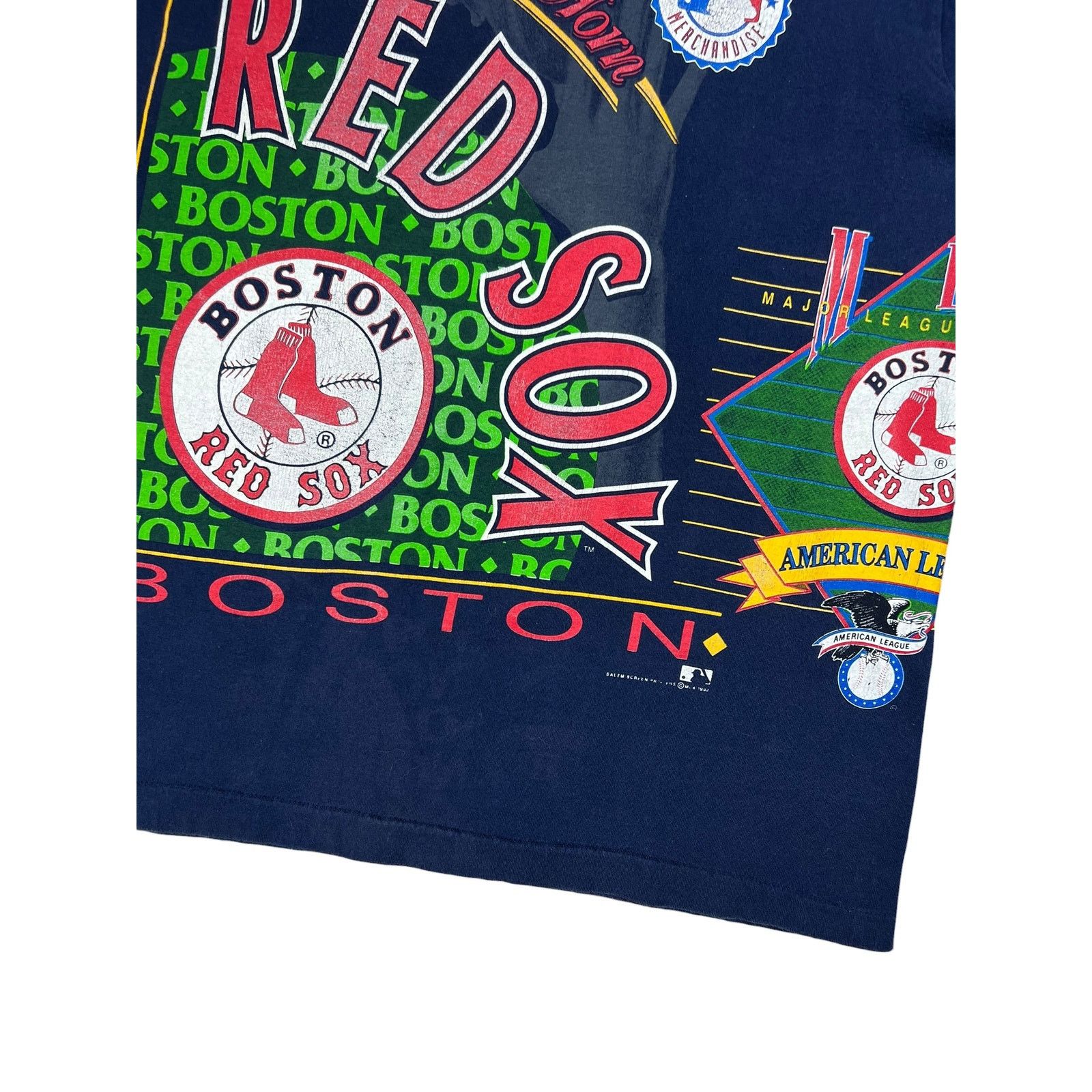 Fruit Of The Loom × MLB × Salem Sportswear Vintage 1992 Salem Sports Boston Red Sox Around The Horn tee Size US XL / EU 56 / 4 - 3 Thumbnail