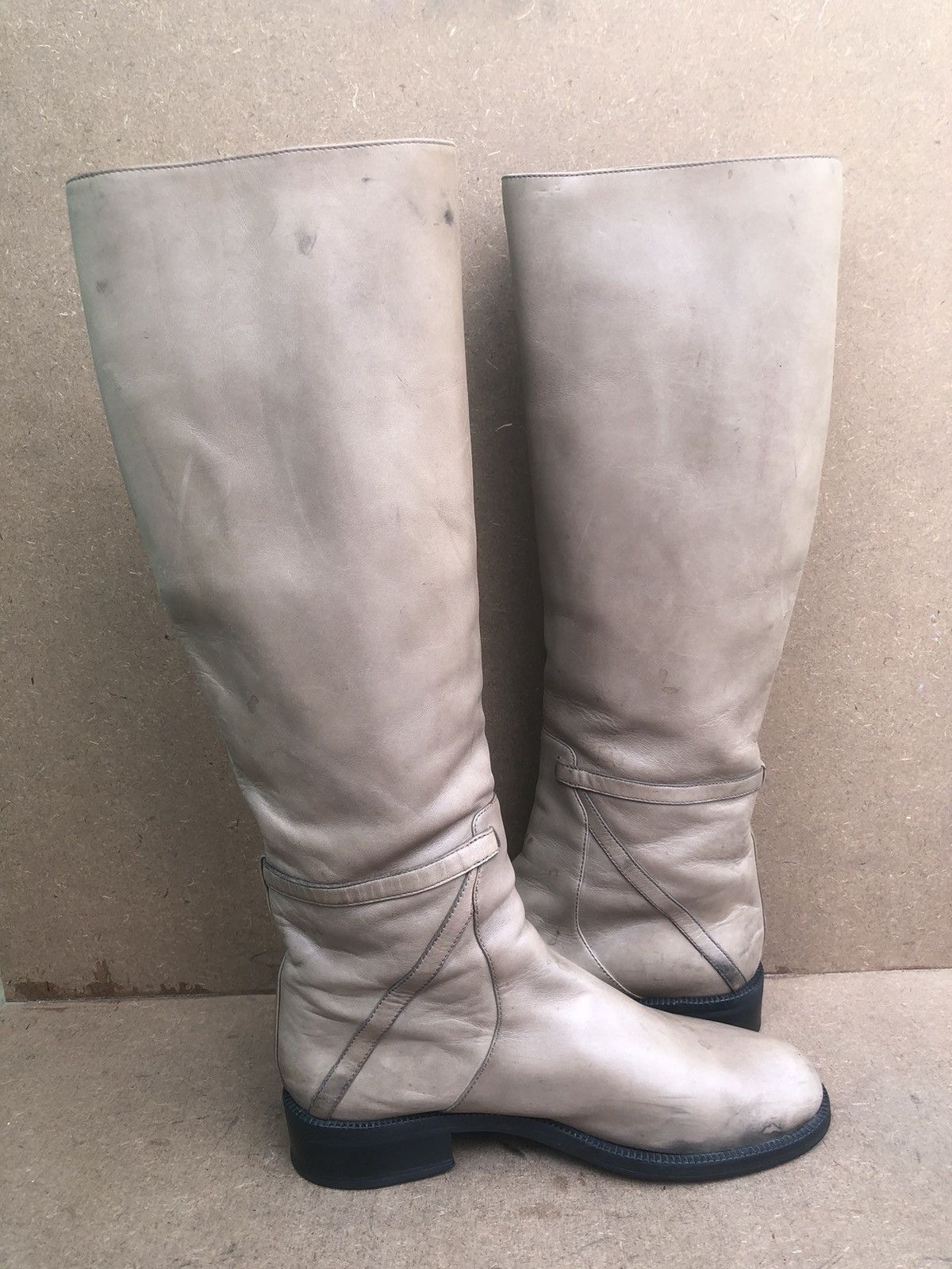 Bottega Veneta Bottega Veneta Ivory Women’s High Boots Size37.5 Size US 7.5 / IT 37.5 - 4 Thumbnail