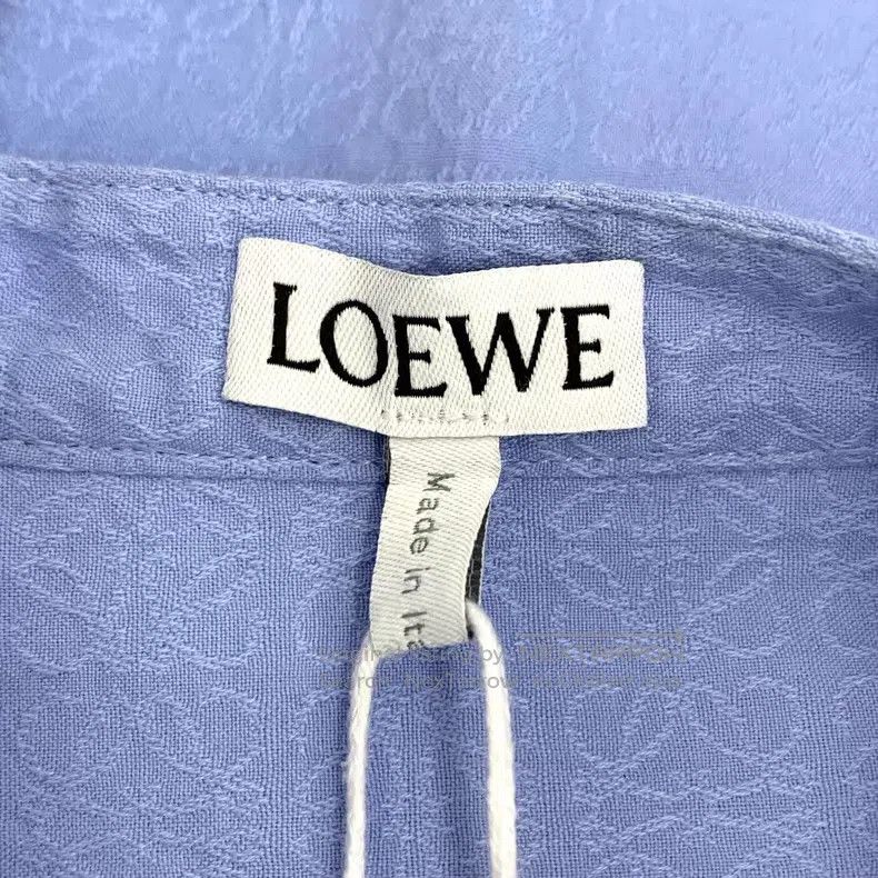 Loewe Loewe Blue Logo Subtle Pattern All-Over Print Cotton Hoode Size XS / US 0-2 / IT 36-38 - 5 Thumbnail