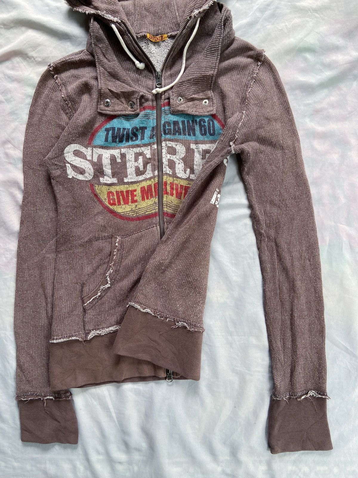 Japanese Brand INFINITY GORPCORE DISTRESSED ZIP HOODIE Size US S / EU 44-46 / 1 - 8 Thumbnail