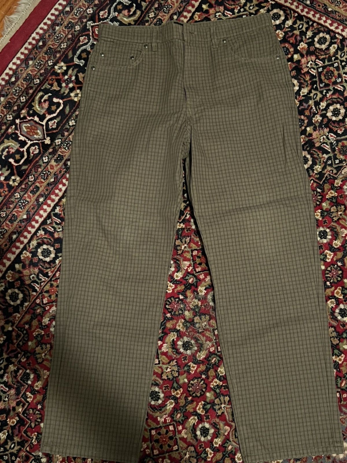 Stussy Green Patterened Pants Stussy | Grailed