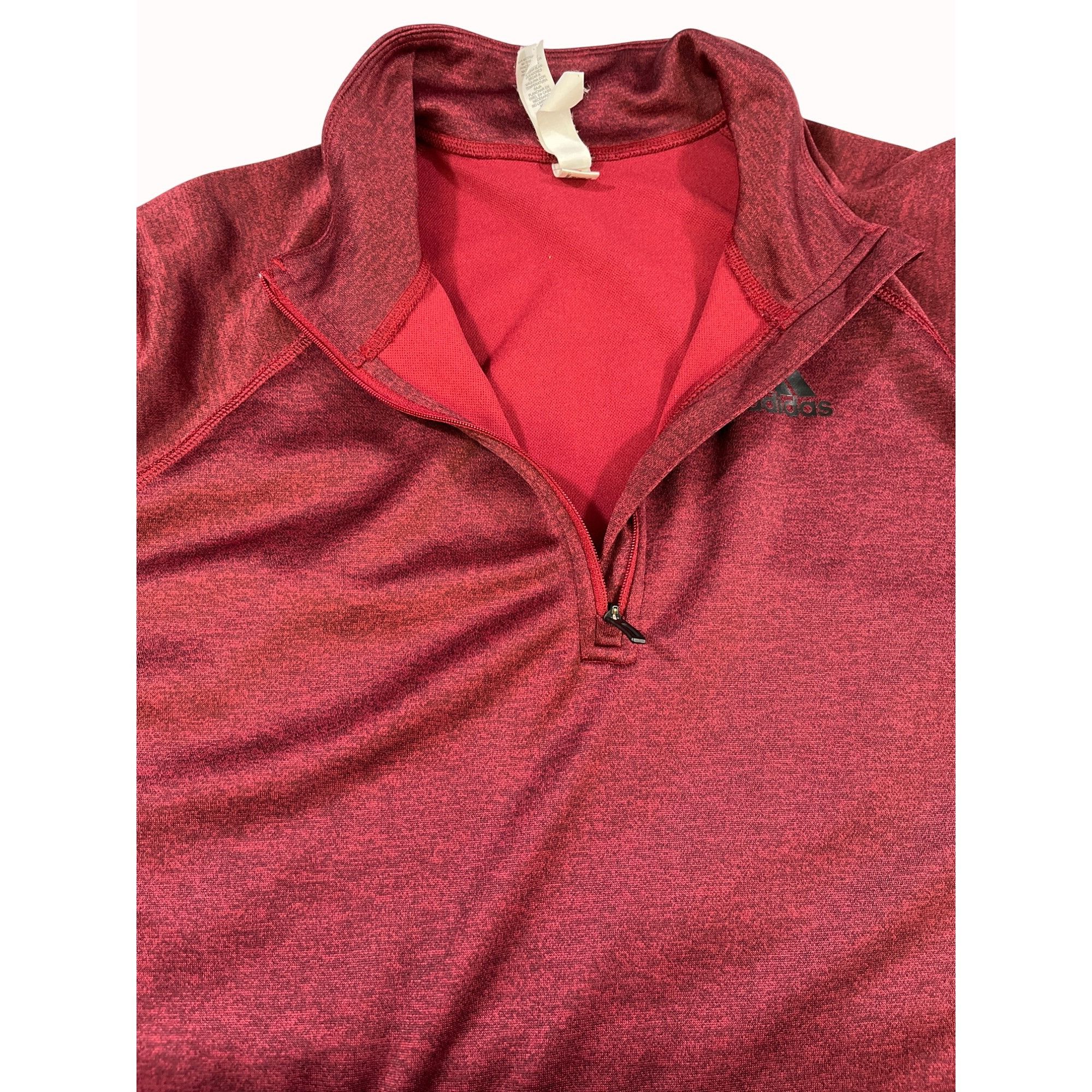 Adidas Adidas Mens Burgundy Quater Zip Pullover Size L SKU 6702 Size US L / EU 52-54 / 3 - 4 Thumbnail