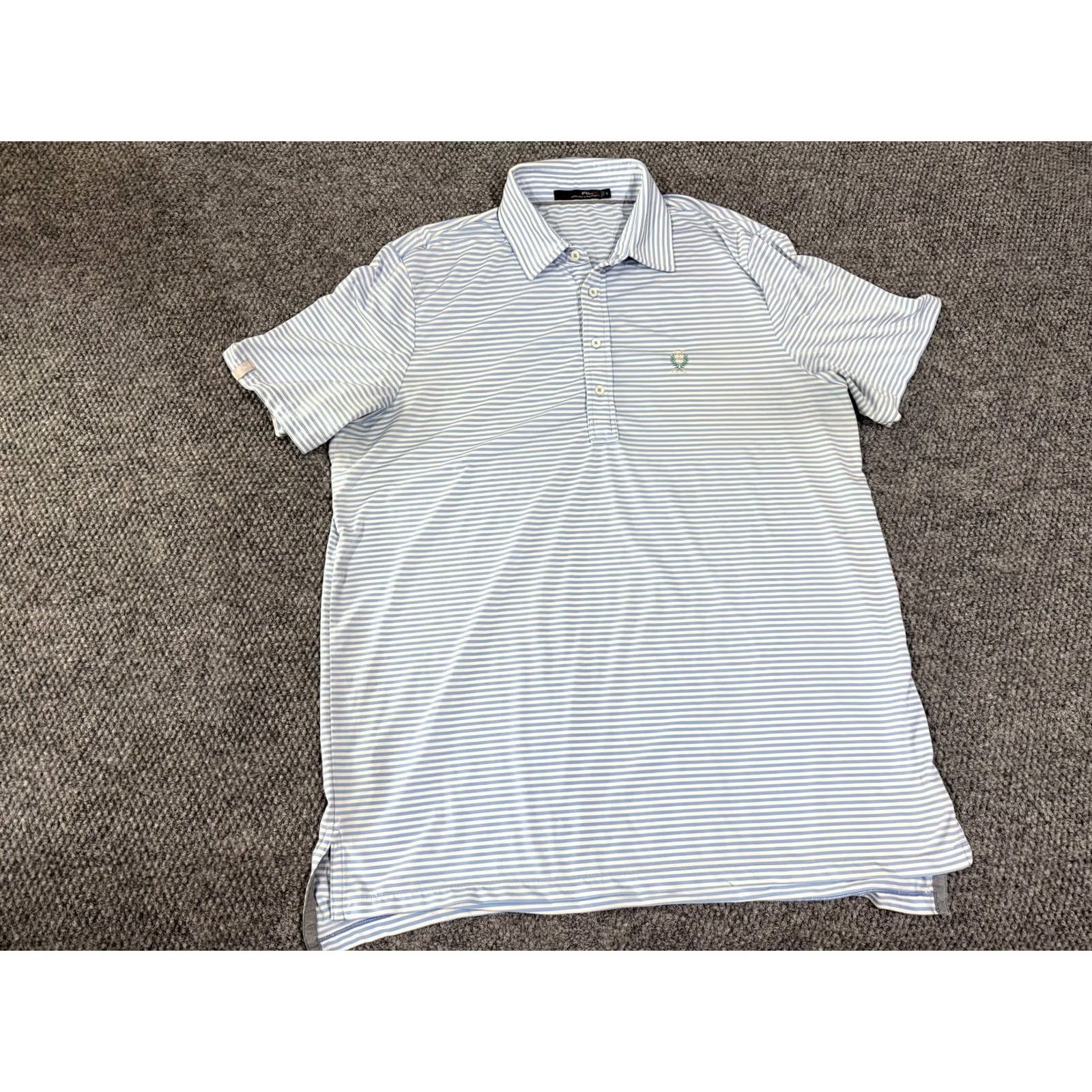 RLX Ralph Lauren VINTAGE RLX Ralph Lauren Polo Shirt Mens XL Blue White Stripe Golf Performance Size US XL / EU 56 / 4 - 2 Thumbnail