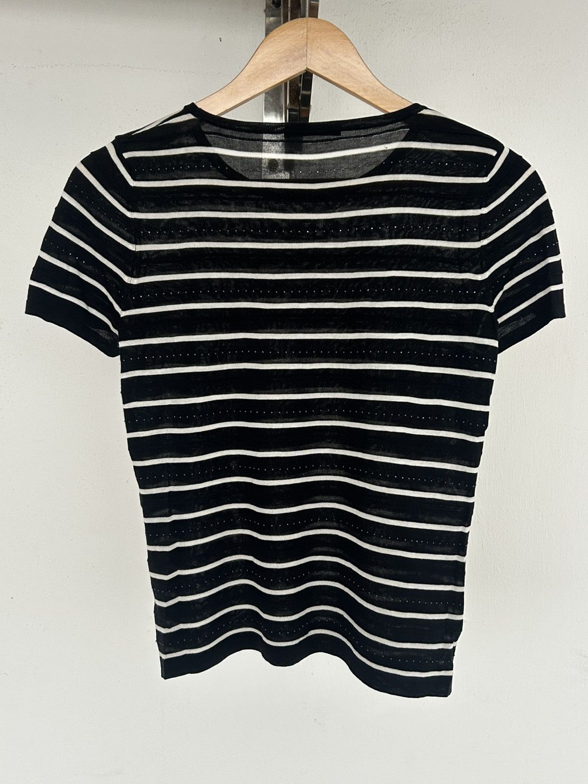 Aquascutum Aquascutum Vintage Japan Stripe Black White Size M / US 6-8 / IT 42-44 - 2 Thumbnail