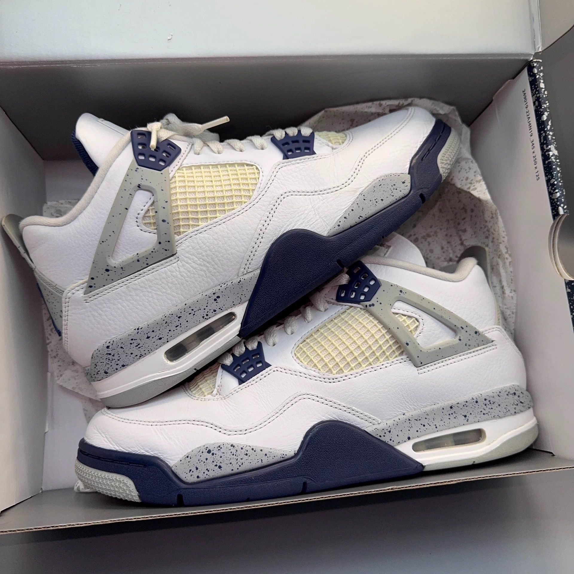 Nike Jordan AJ4 Midnight Blue Size 44.5 Size US 11.5 / EU 44-45 - 5 Thumbnail