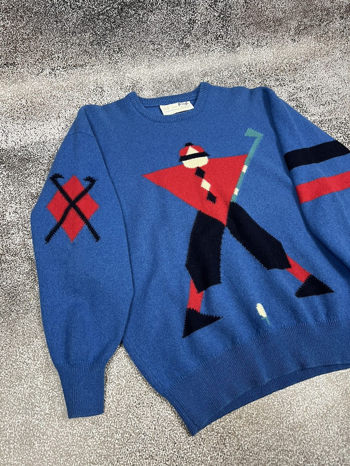Pringle Of Scotland × Vintage Pringle 80s Geometric George Nick Faldo golf knit Size US M / EU 48-50 / 2 - 2 Thumbnail