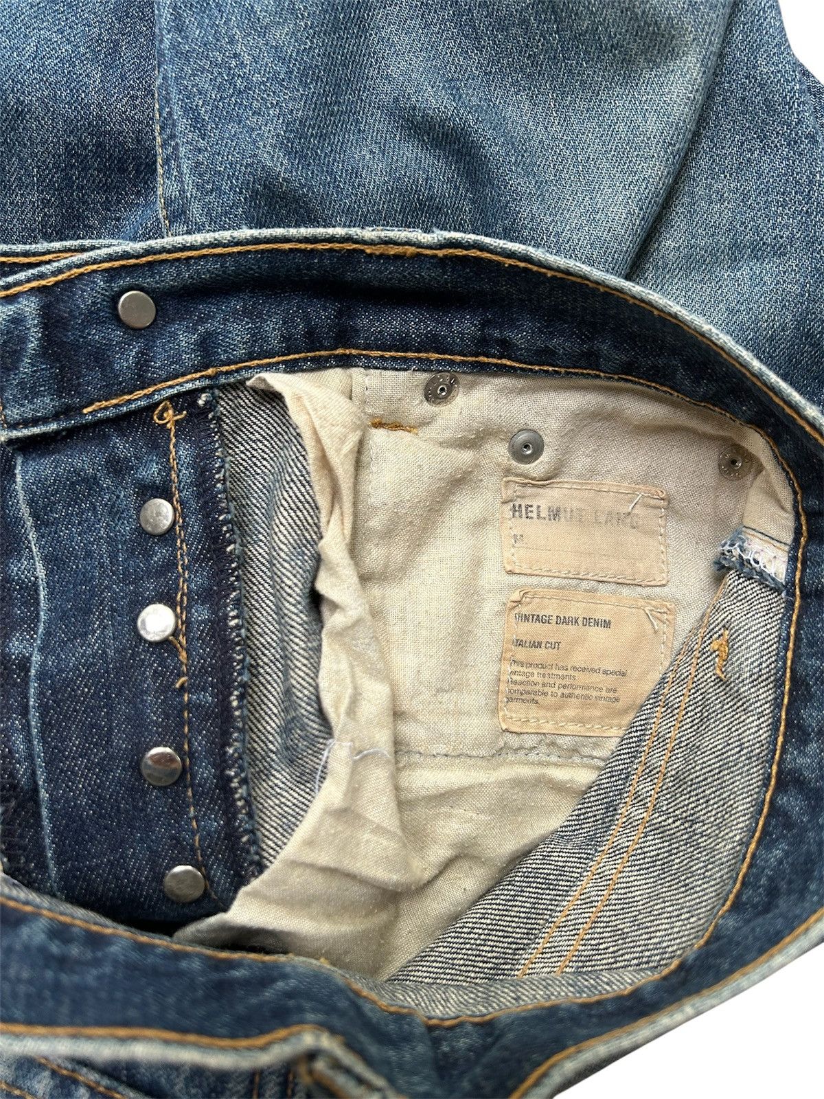 Helmut Lang Helmut Lang Italian Cut Denim – Rare Vintage Dark Wash Size US 26 / EU 42 - 4 Thumbnail